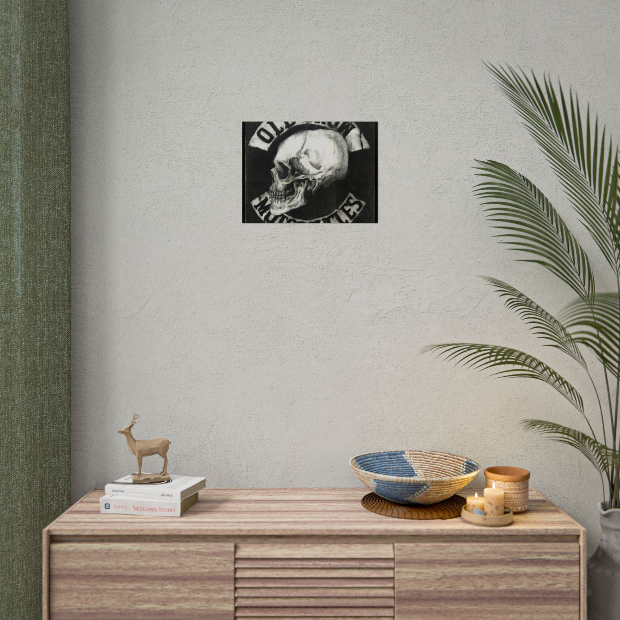 Vintage Motorcycle Skull Rolled Posters