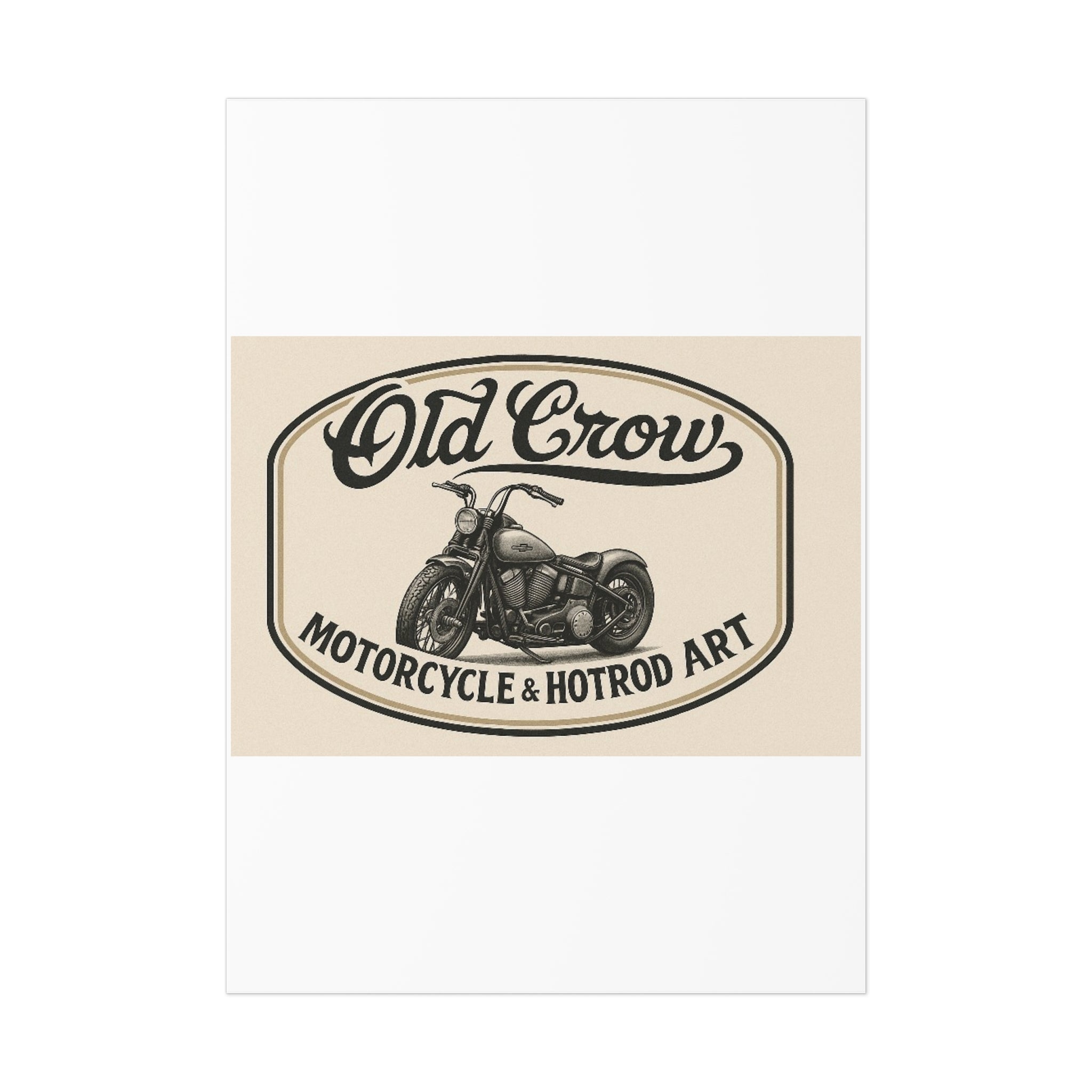 Vintage Motorcycle Art Poster, Garage Wall Art