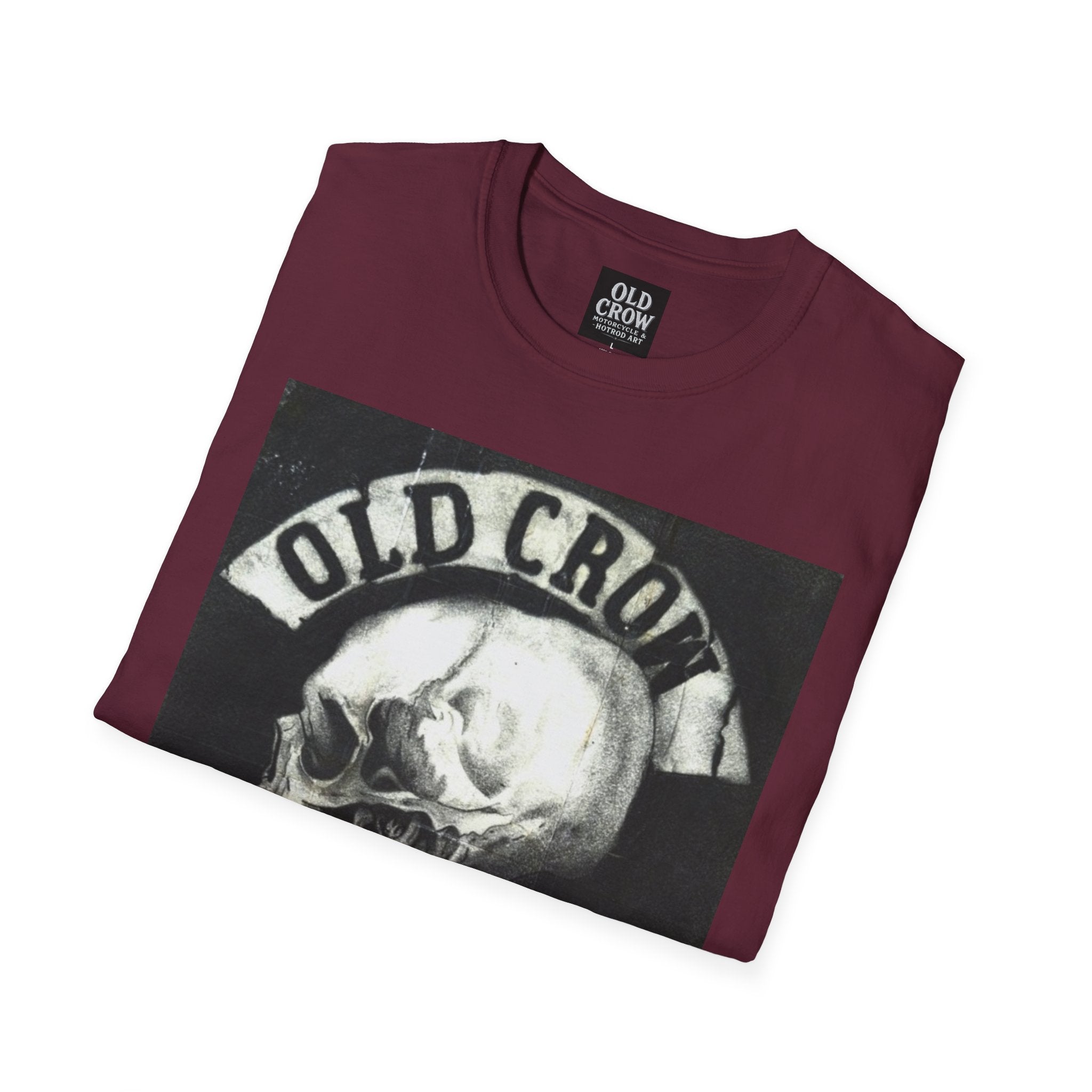 Old Crow Motorcycles Skull Emblem Patch T-Shirt