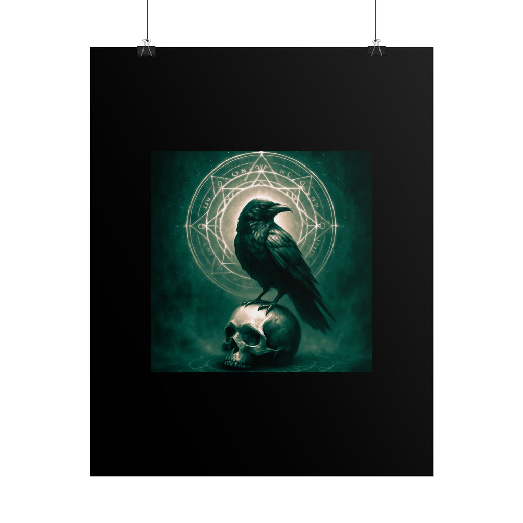 Mystical Raven Art Poster | Dark Aesthetic Wall Decor for Home
