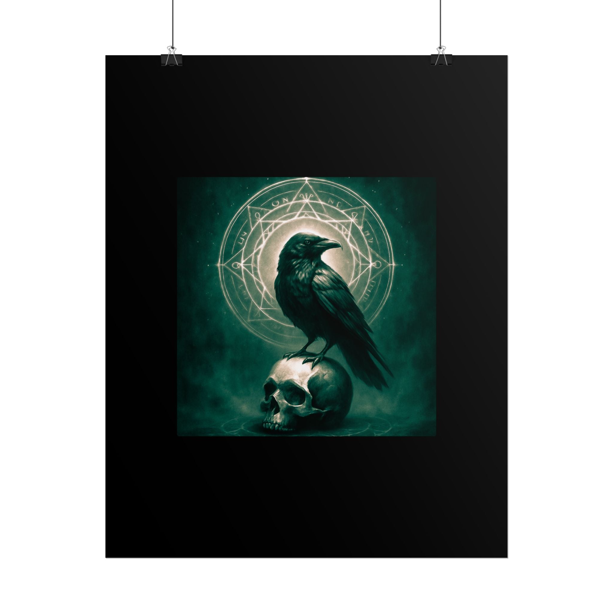 Mystical Raven Art Poster | Dark Aesthetic Wall Decor for Home