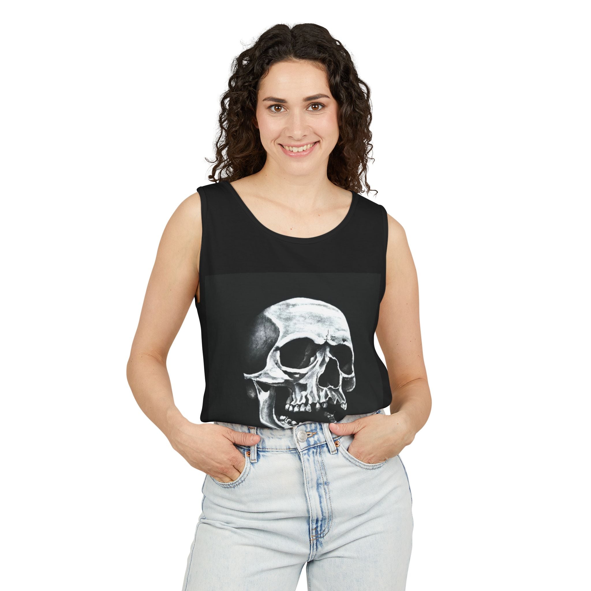 Shadowed Skull Tank Top