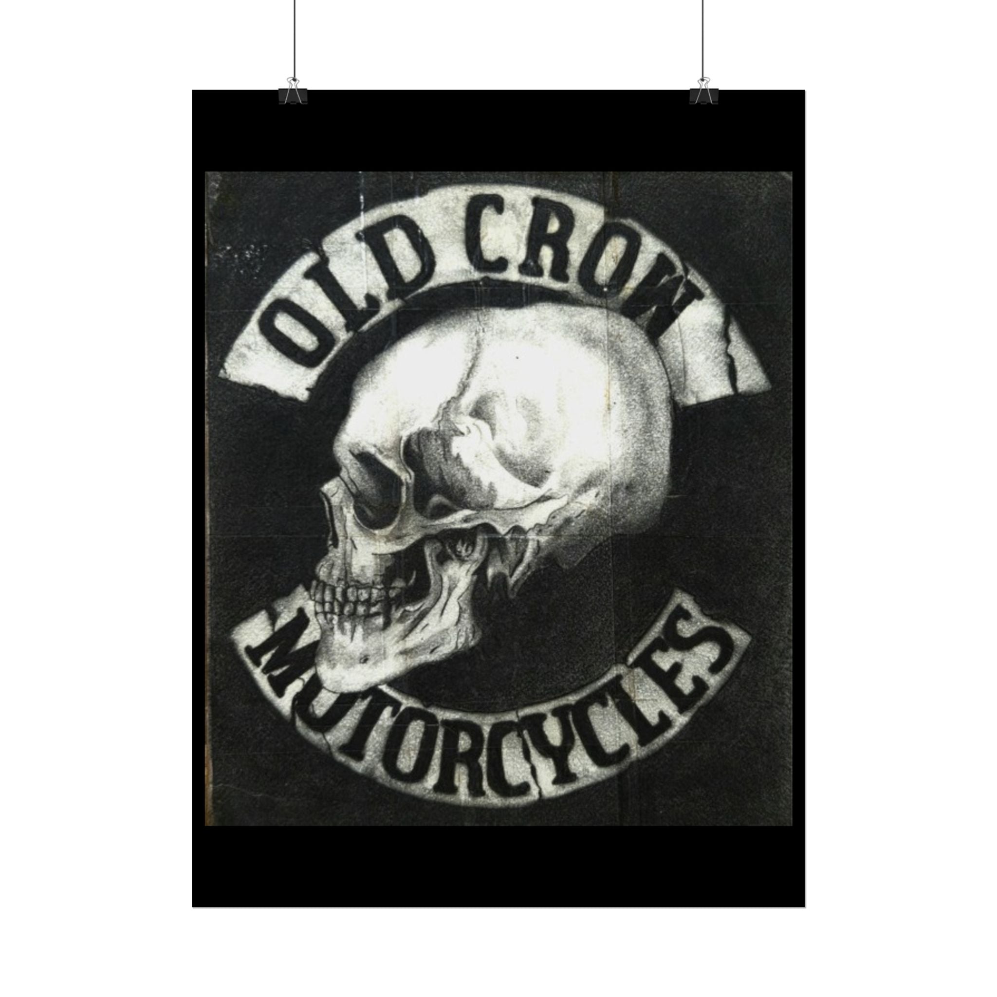 Vintage Motorcycle Skull Rolled Posters