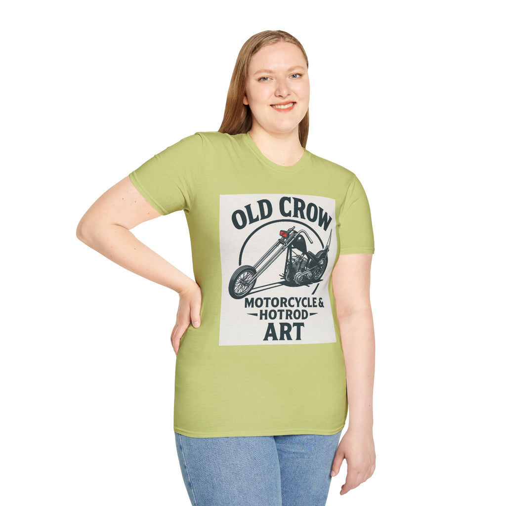 Old Crow Long Fork Chopper Sticker T-Shirt