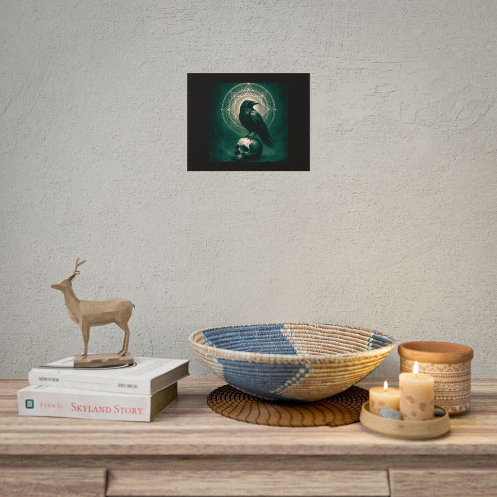 Mystical Raven Art Poster | Dark Aesthetic Wall Decor for Home
