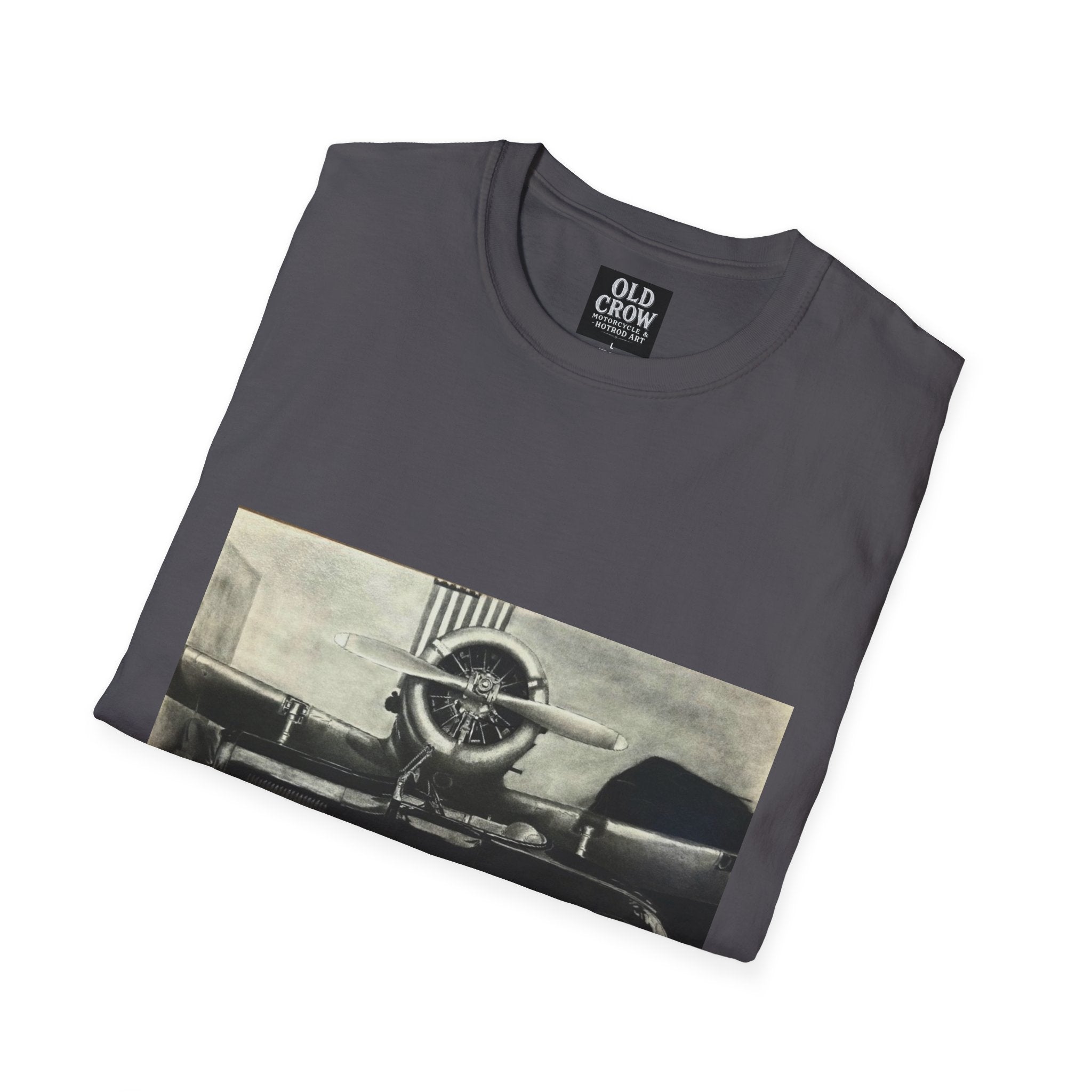 Speed & Sky Softstyle T-Shirt, WW2 Airplane, Hotrod Roadster