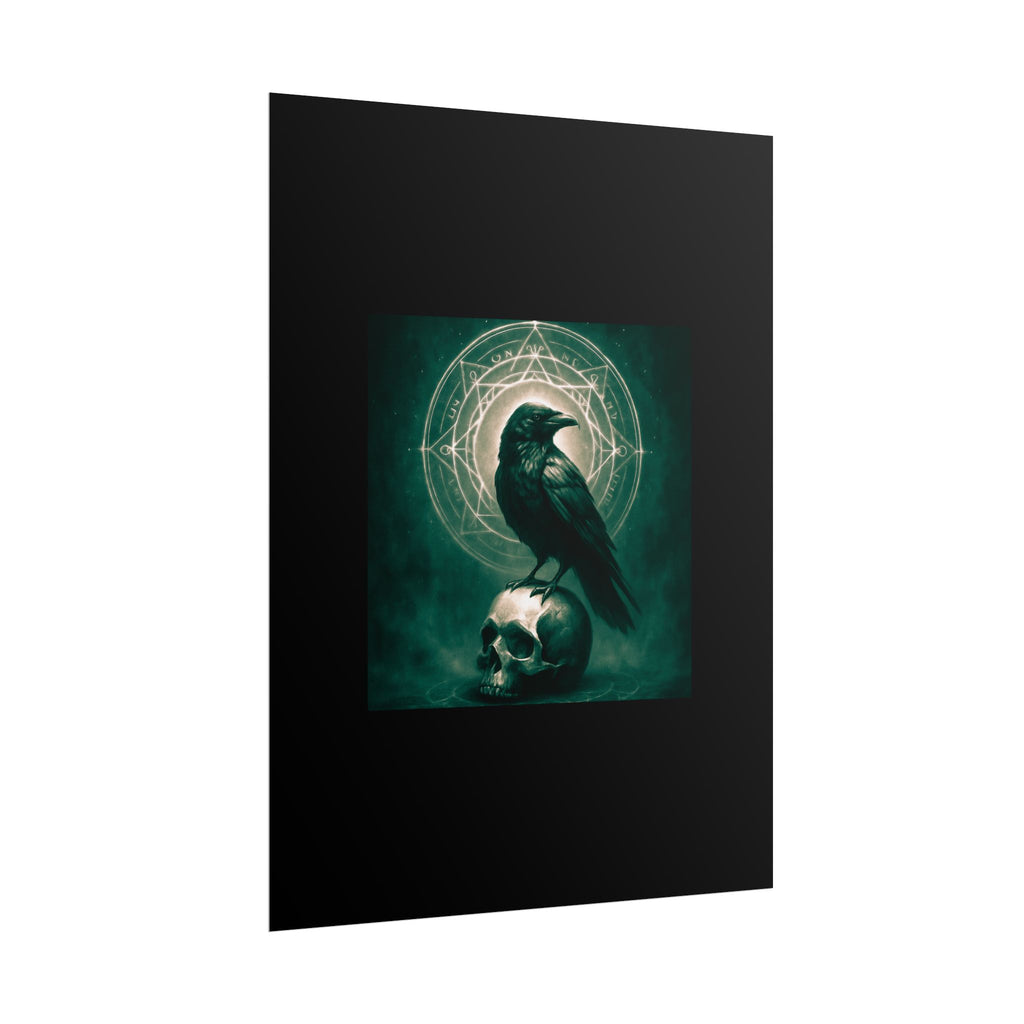 Mystical Raven Art Poster | Dark Aesthetic Wall Decor for Home