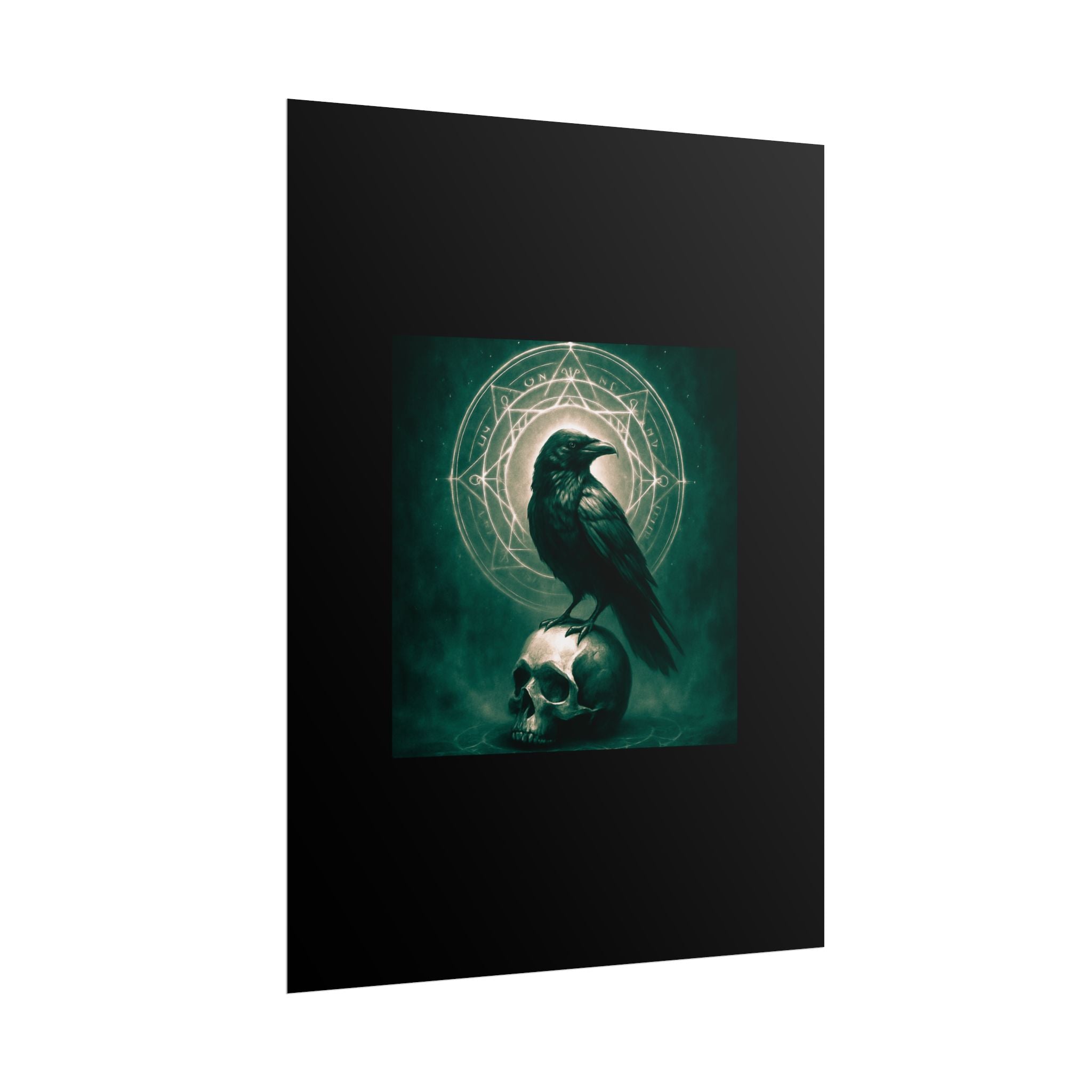 Mystical Raven Art Poster | Dark Aesthetic Wall Decor for Home