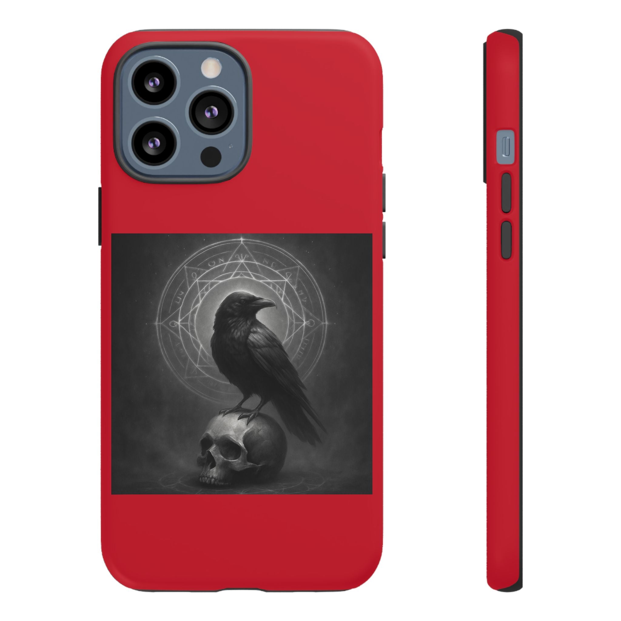 Occult Raven Sigil & Skull Art Cases