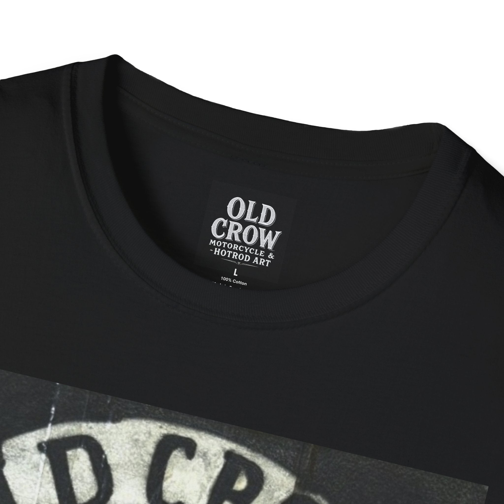 Old Crow Motorcycles Skull Emblem Patch T-Shirt