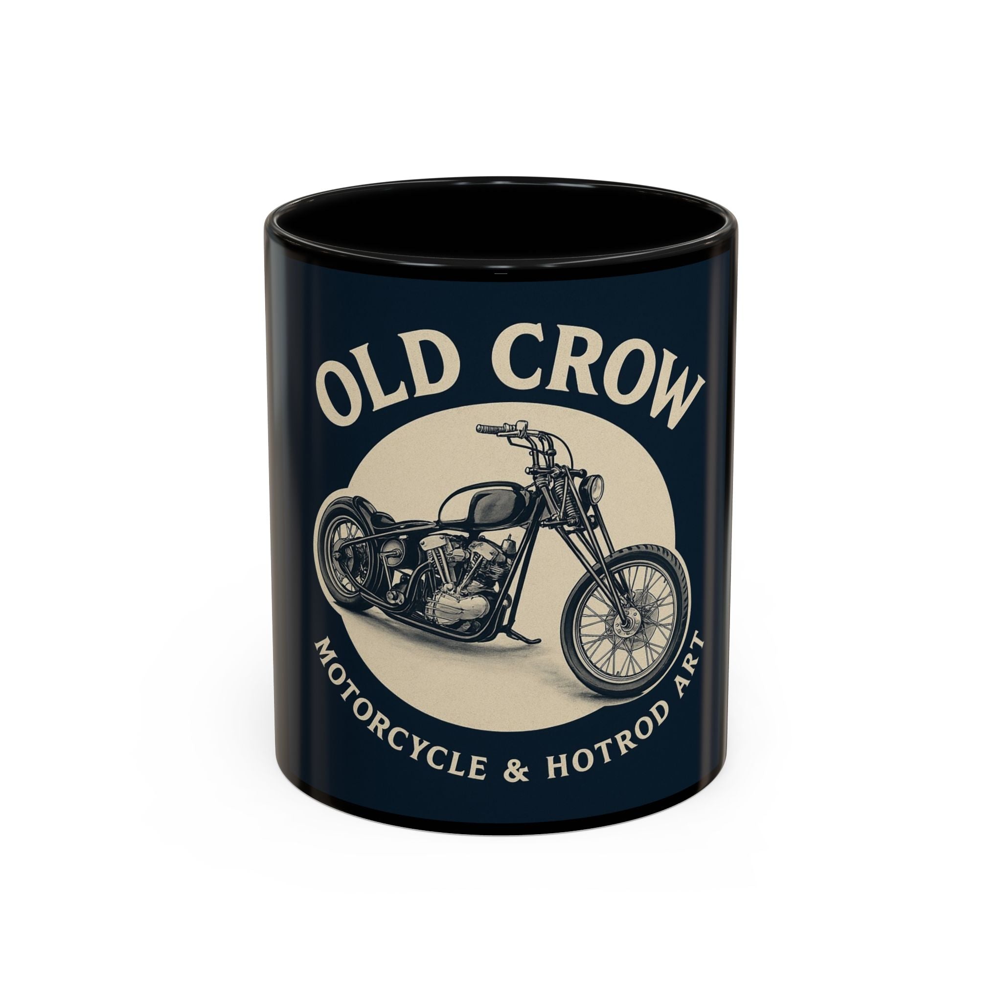 4 Old Crow Motorcycle Art Coffee Mug