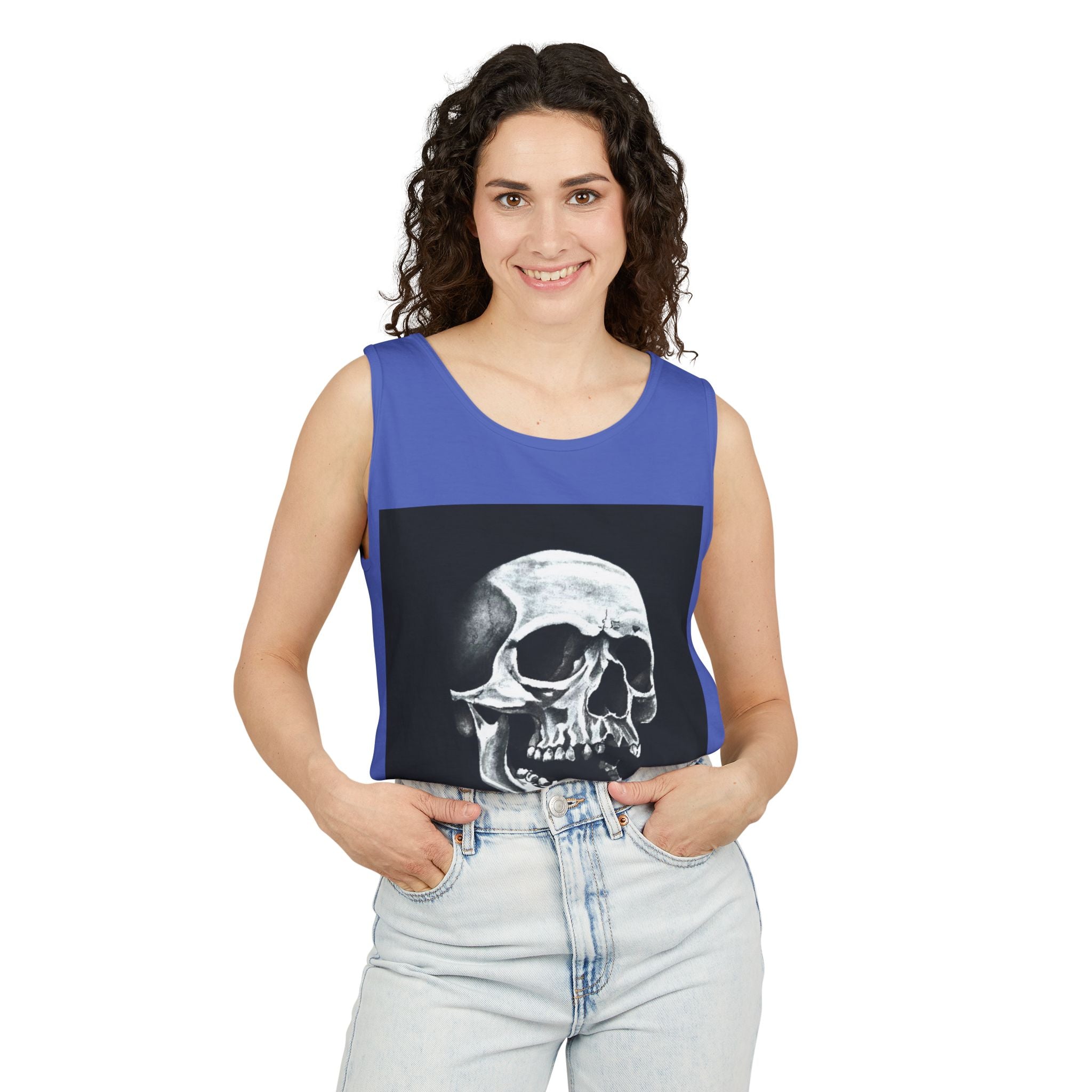 Shadowed Skull Tank Top