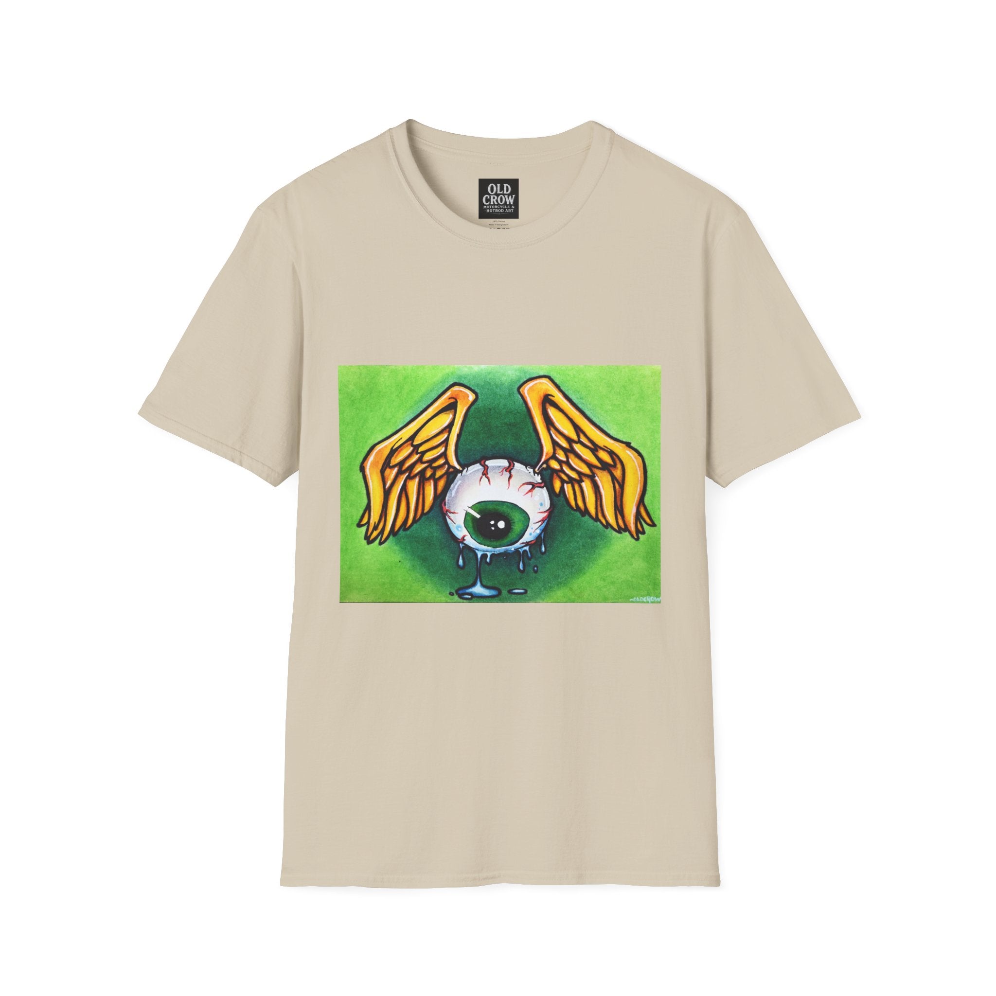 Flying Eyeball Art Print Softstyle T-Shirt