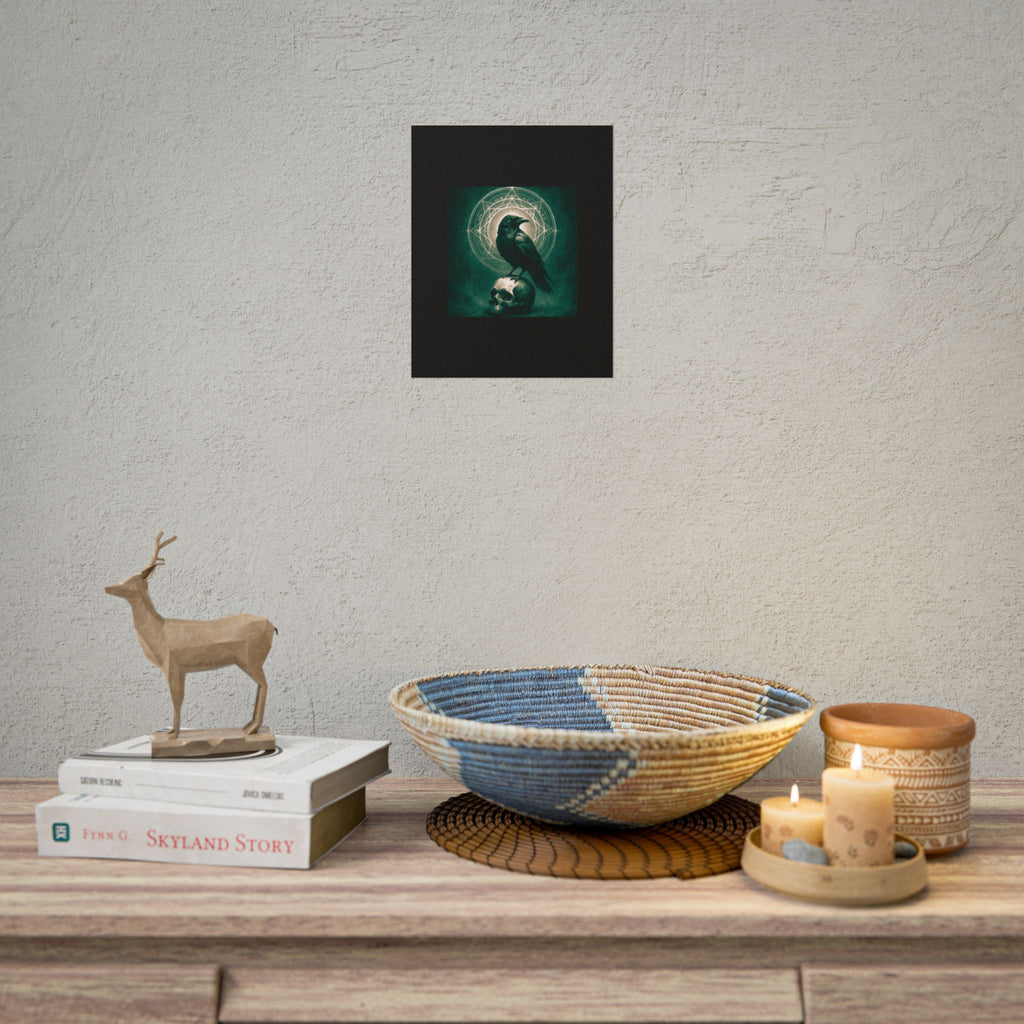 Mystical Raven Art Poster | Dark Aesthetic Wall Decor for Home