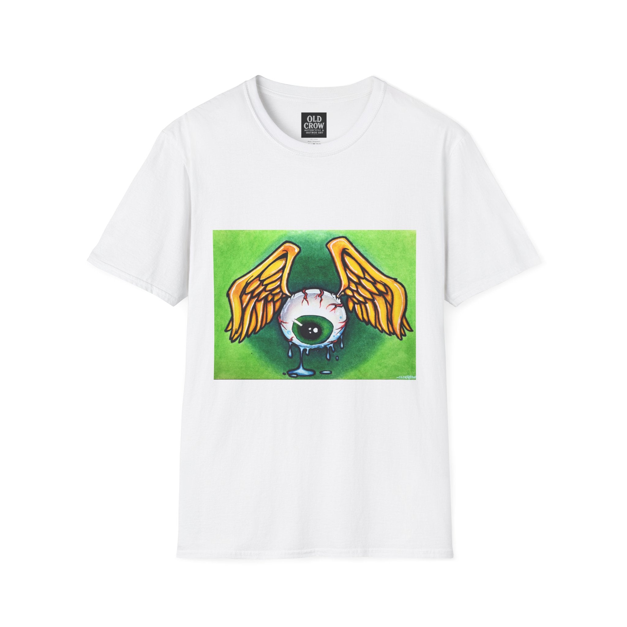 Flying Eyeball Art Print Softstyle T-Shirt
