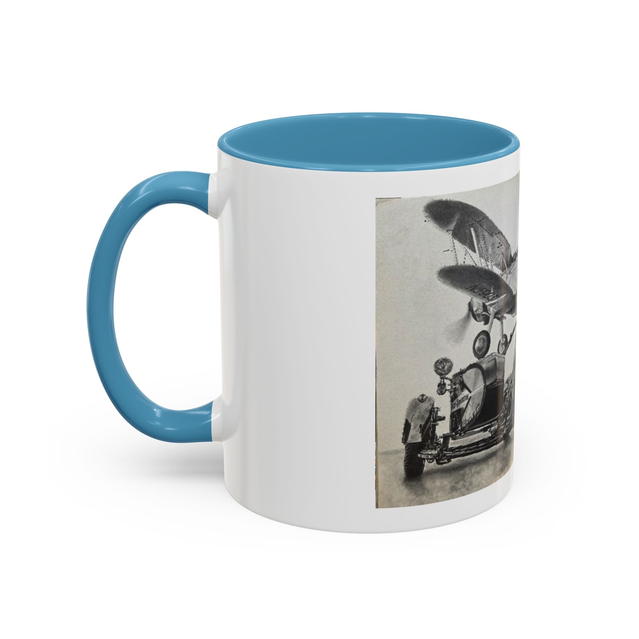 Vintage Motorcycle & Plane Coffee Mug