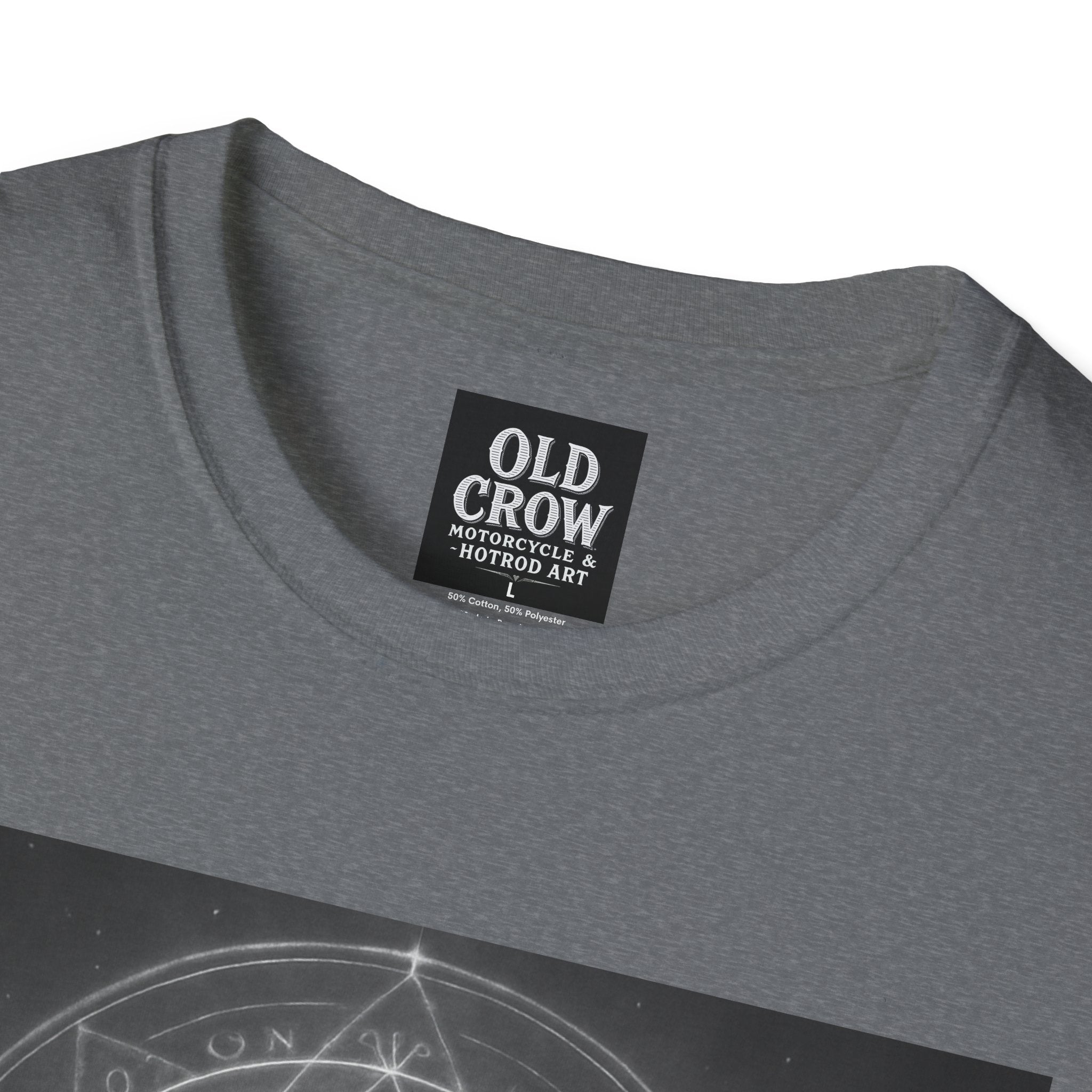Dark Magic Raven Illustration T-Shirt, Black & White