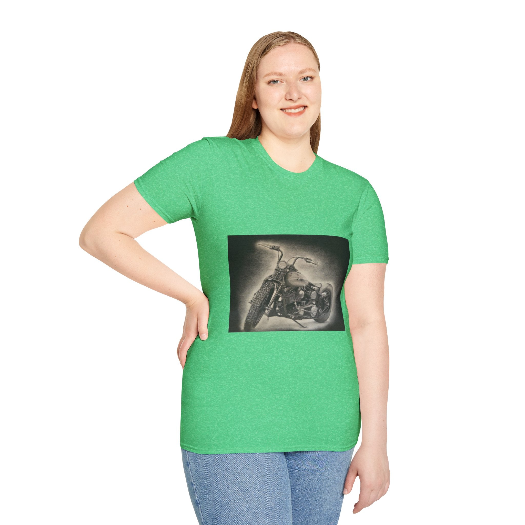 Custom Bobber Bike Canvas T-Shirt