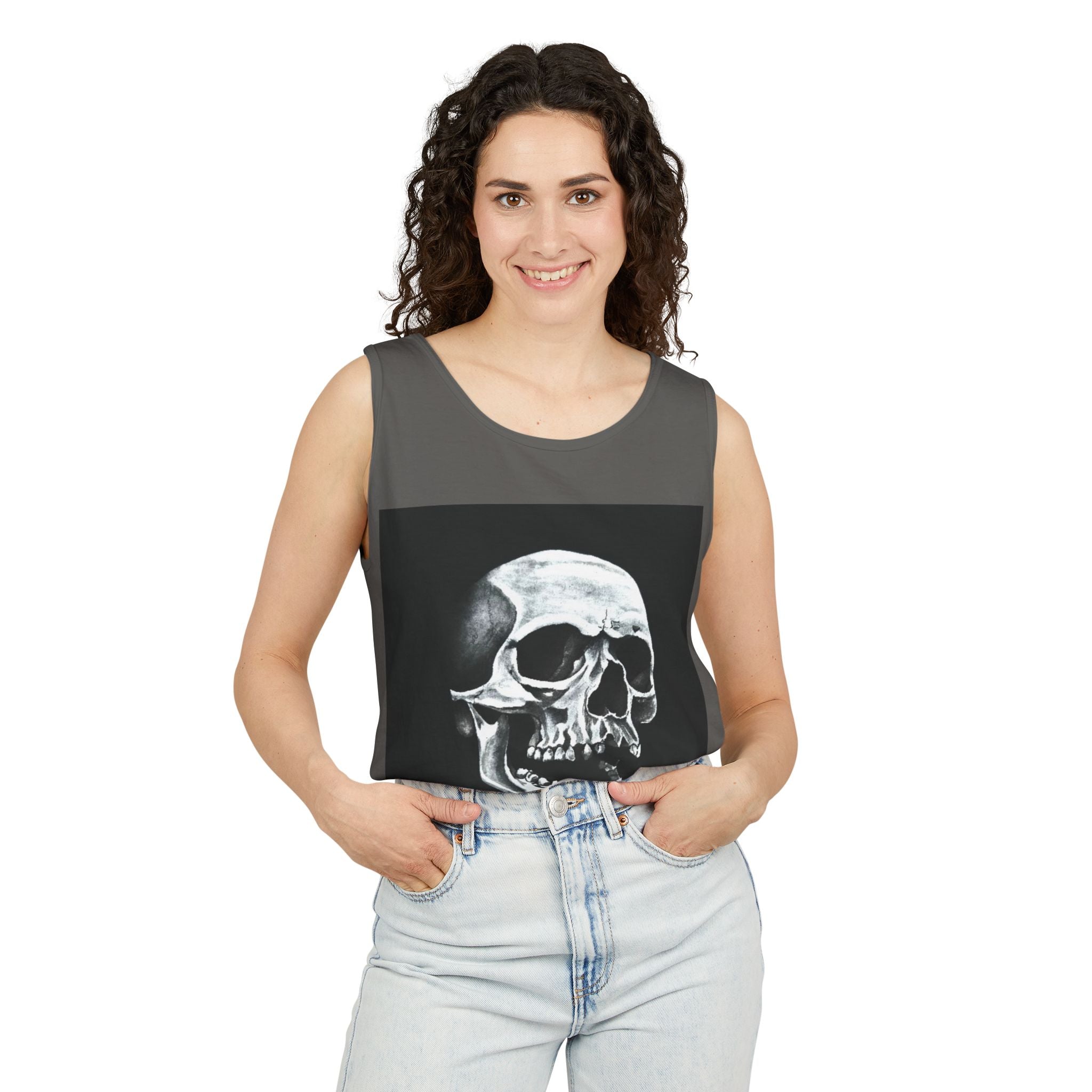 Shadowed Skull Tank Top