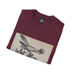 Aviation and Motorcycle Heritage Print  T-Shirt