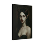 Gothic Art Canvas Print, Demon Aesthetic Home Decor, Dark Fantasy Wall Art, Witchy Room Decoration, Unique Gift for Halloween, Edgy Art