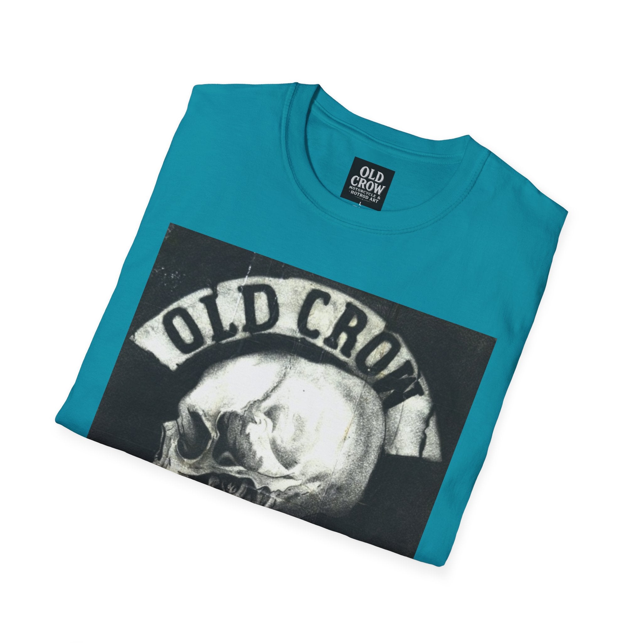 Old Crow Motorcycles Skull Emblem Patch T-Shirt