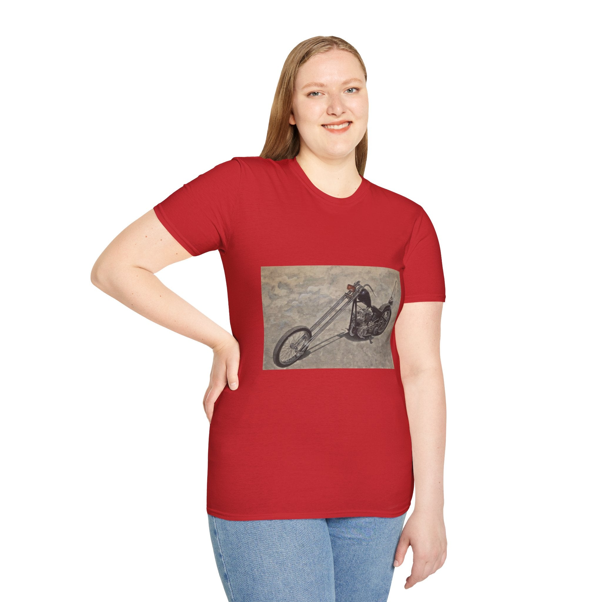 Retro Chopper Motorcycle Poster T-Shirt