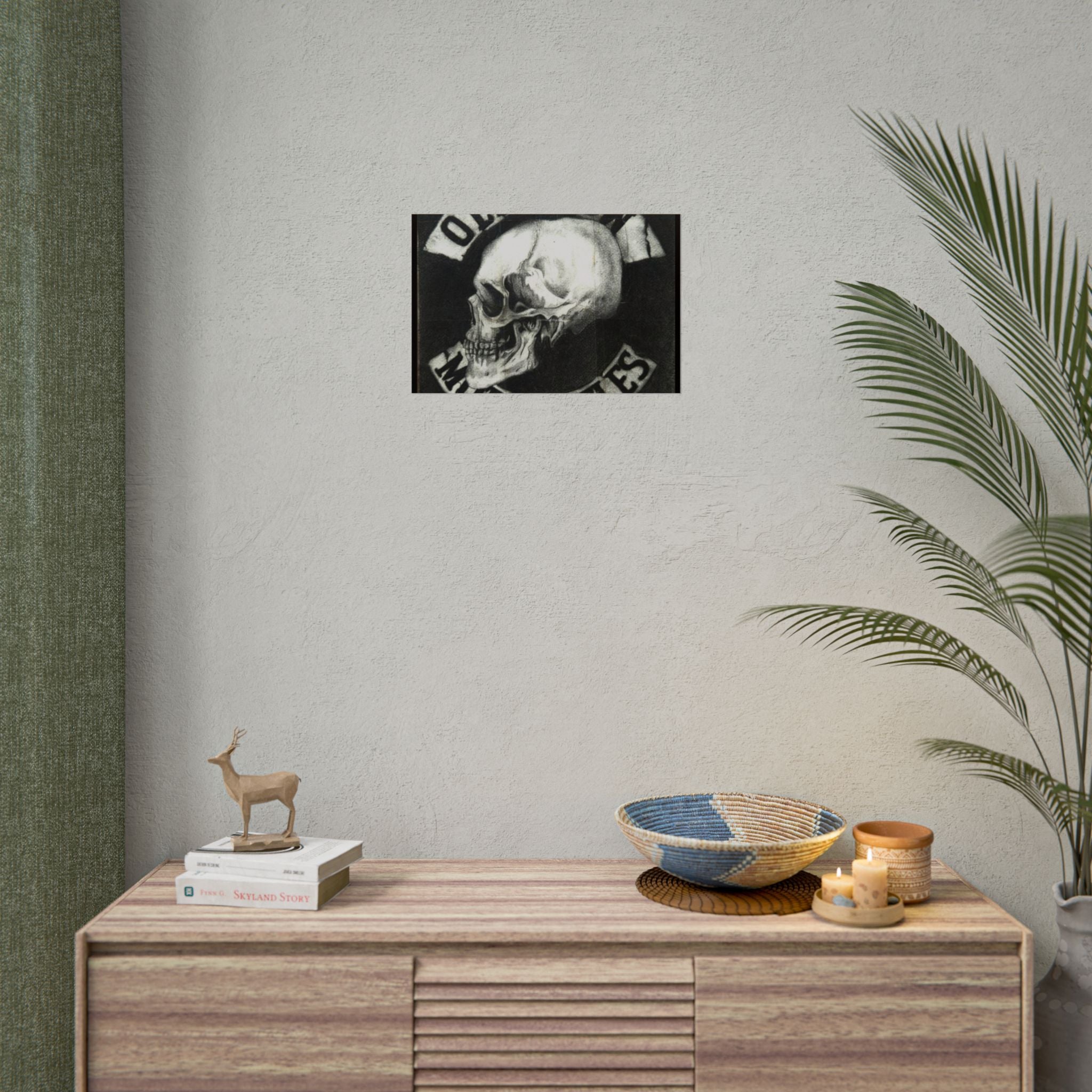 Vintage Motorcycle Skull Rolled Posters