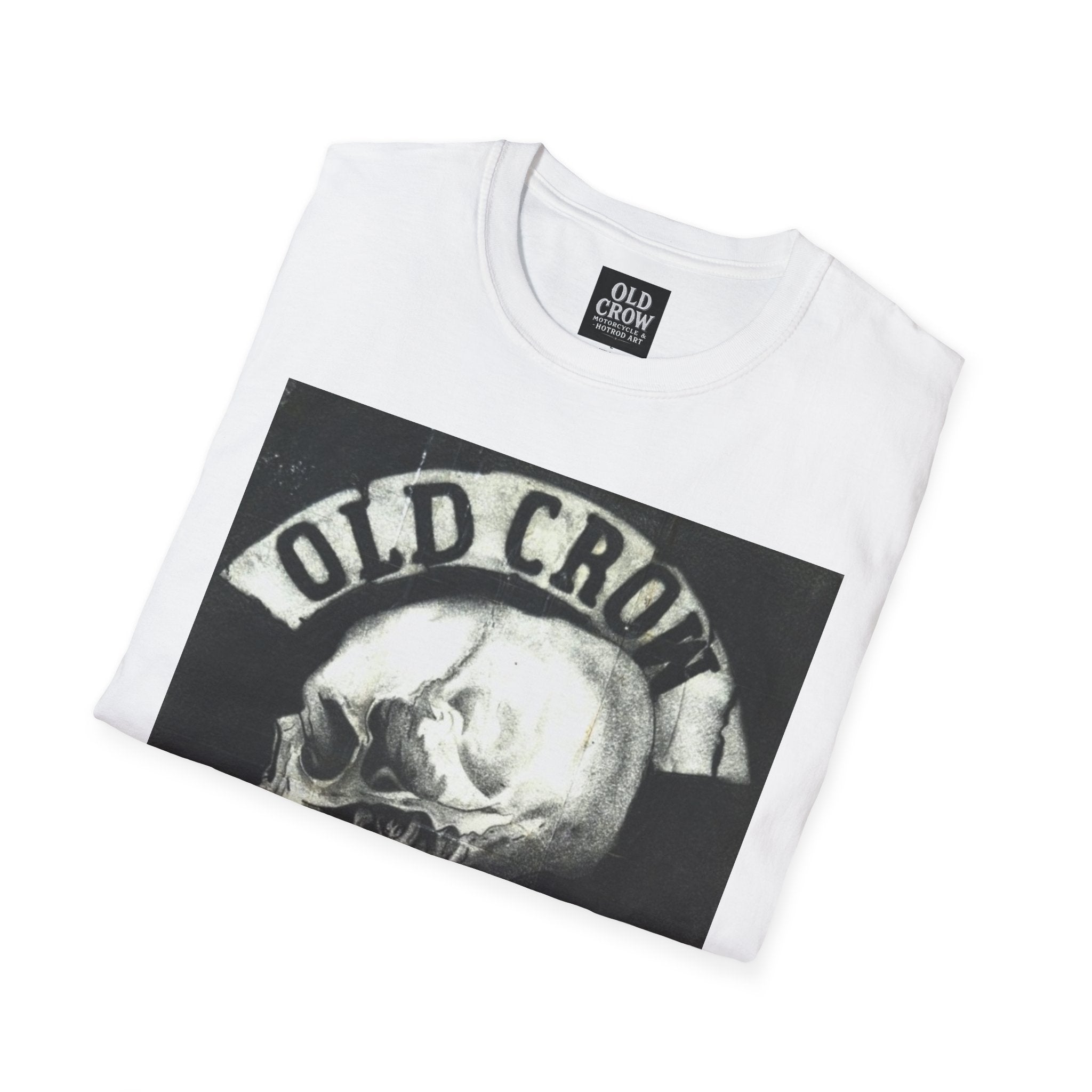 Old Crow Motorcycles Skull Emblem Patch T-Shirt