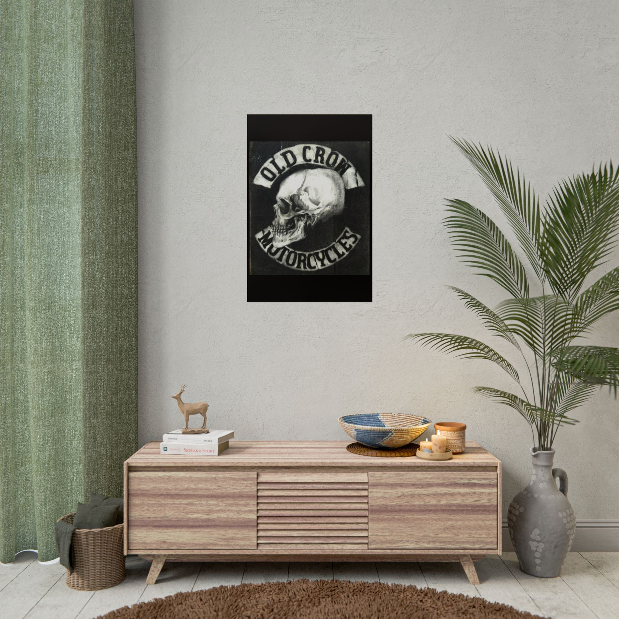 Vintage Motorcycle Skull Rolled Posters