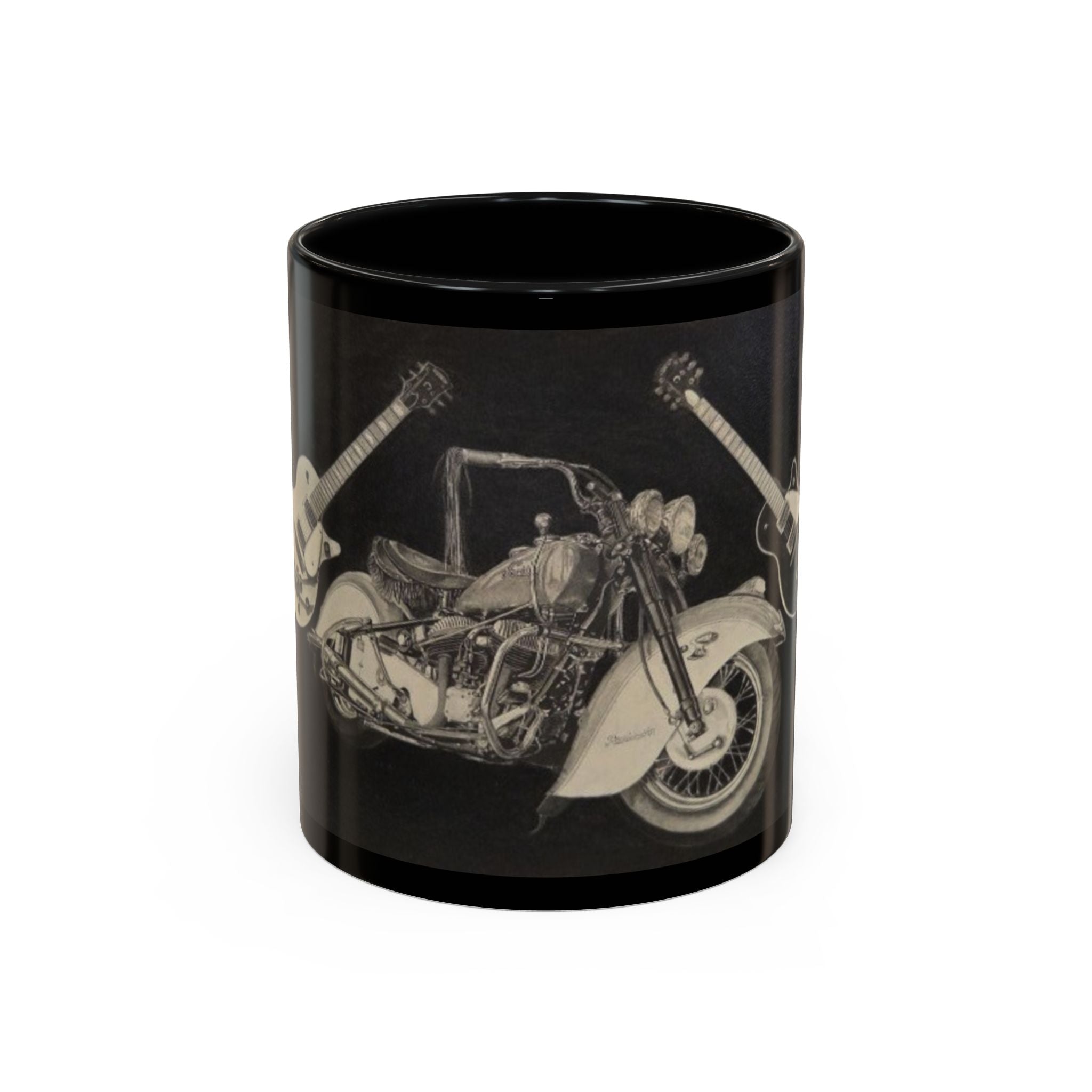 15 Vintage Motorcycle & Guitar Coffee Mug