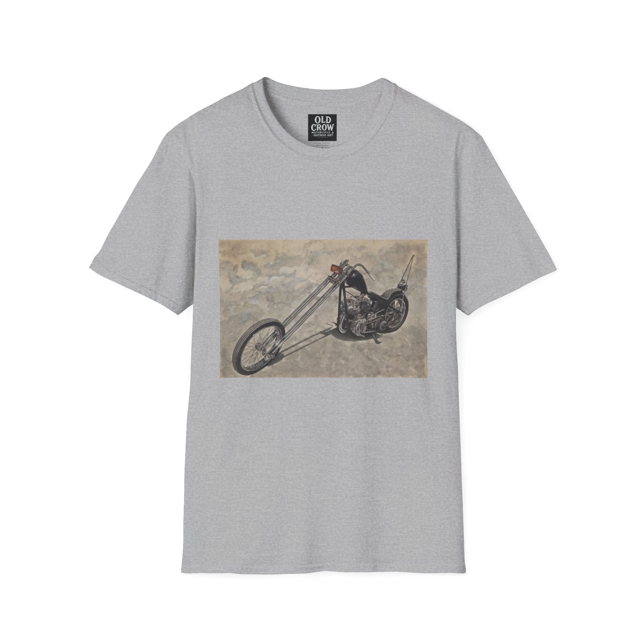 Retro Chopper Motorcycle Poster T-Shirt