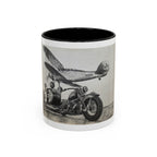 Vintage Motorcycle & Plane Coffee Mug