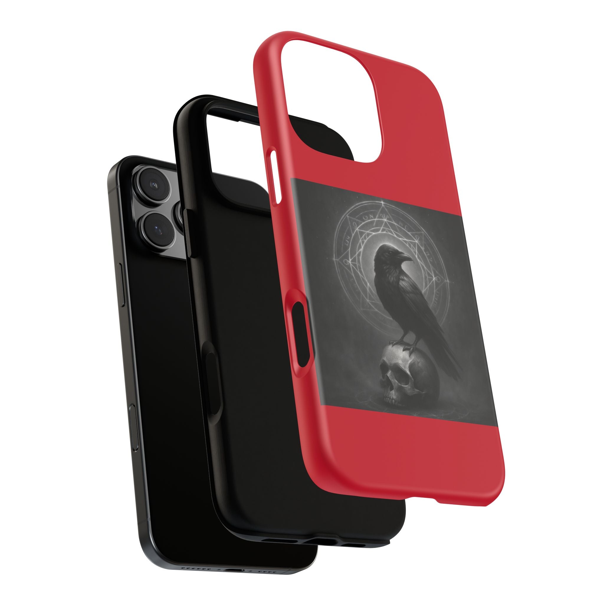 Occult Raven Sigil & Skull Art Cases