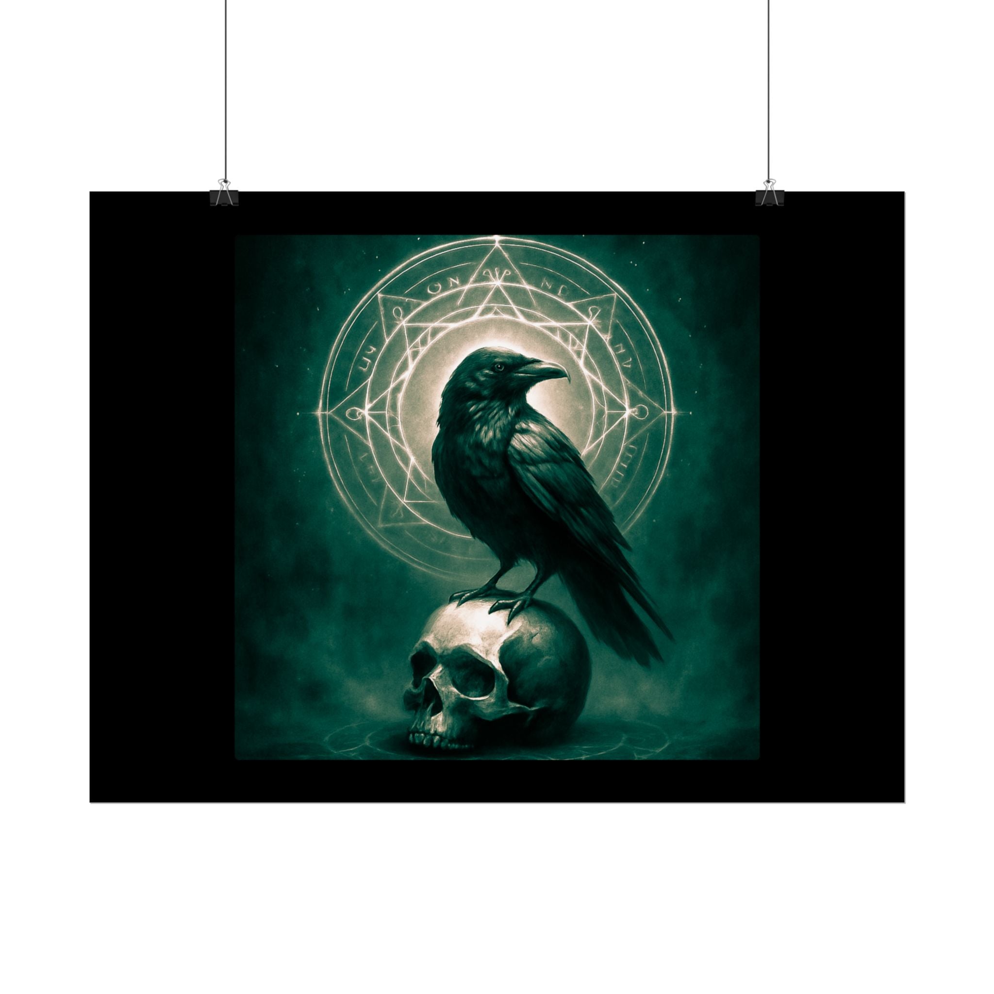 Mystical Raven Art Poster | Dark Aesthetic Wall Decor for Home