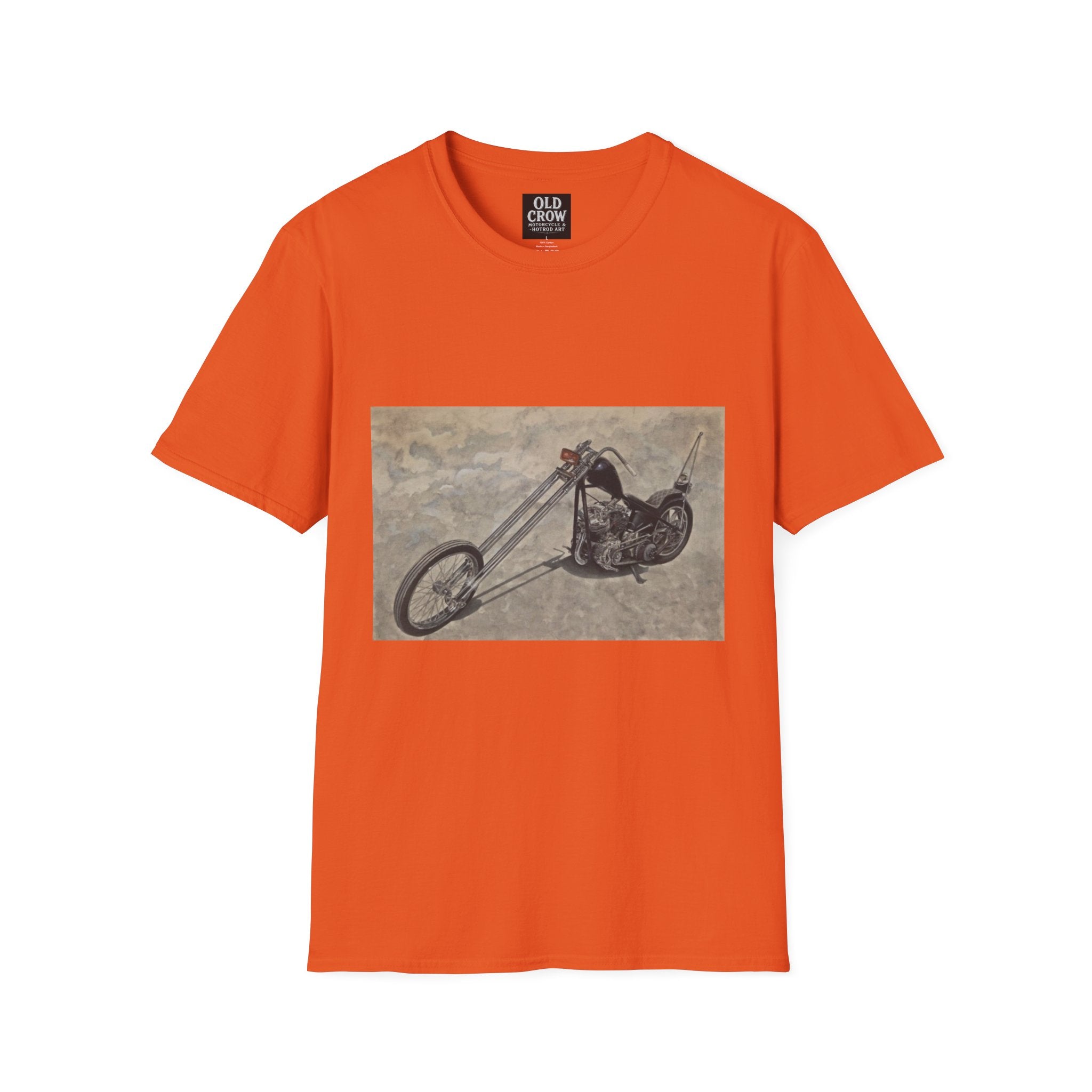 Retro Chopper Motorcycle Poster T-Shirt