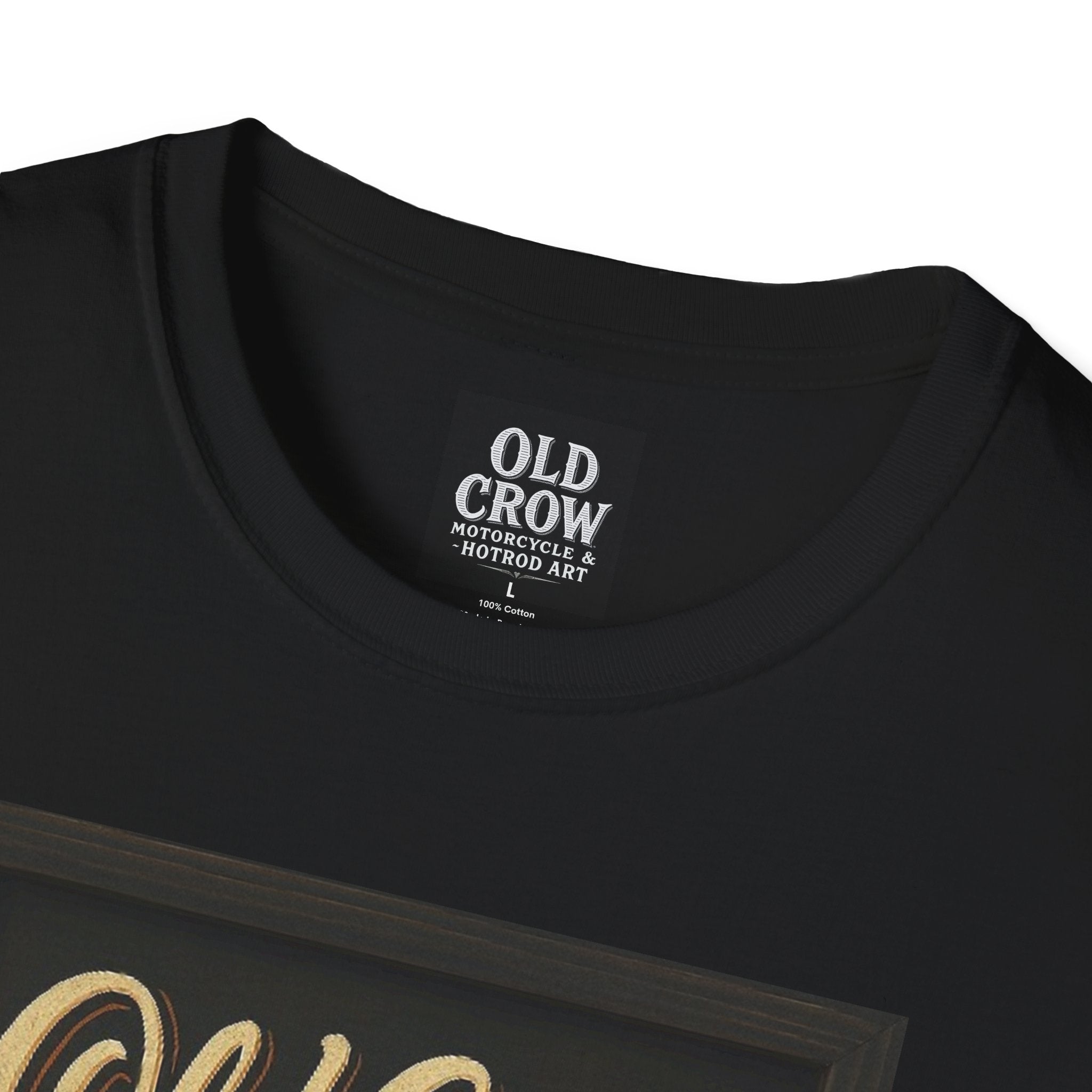 Old Crow Motorcycle & Hotrod Art Softstyle T-Shirt
