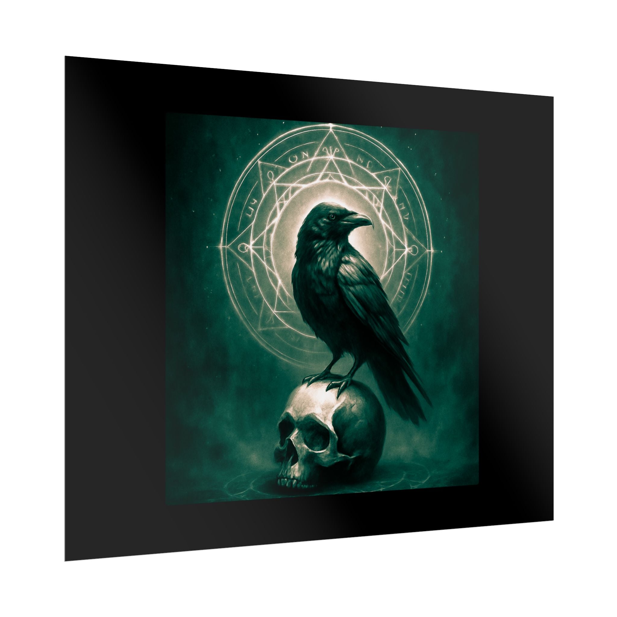 Mystical Raven Art Poster | Dark Aesthetic Wall Decor for Home