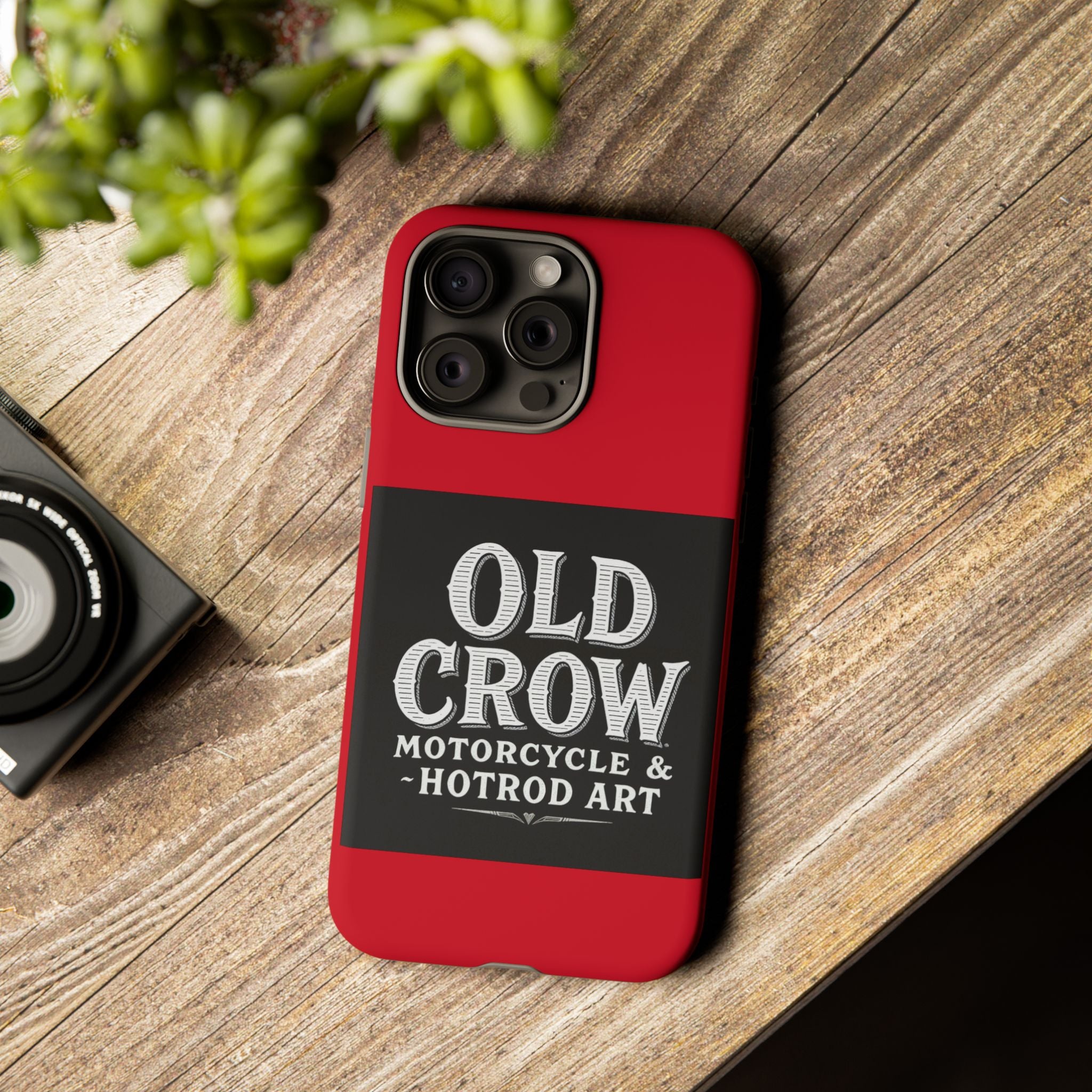 Classic Old Crow Garage Typography Cases