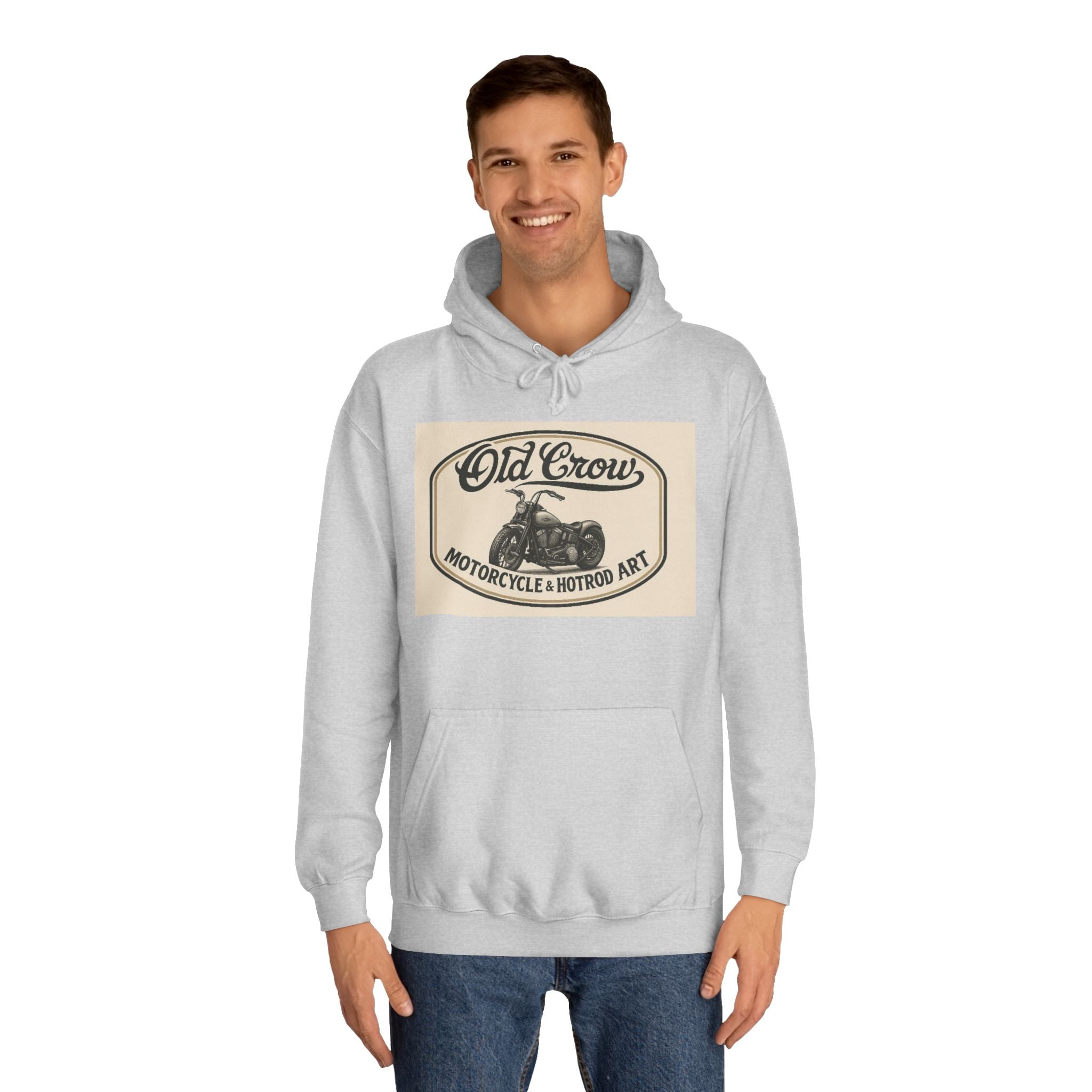 Old Crow Motorcycle & Hotrod College Hoodie