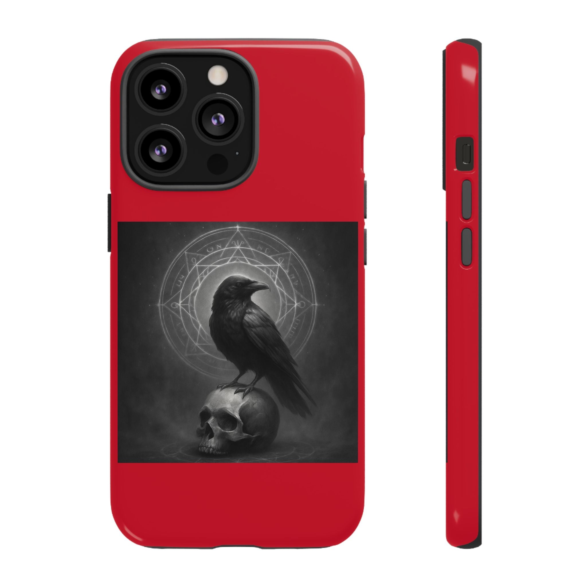 Occult Raven Sigil & Skull Art Cases
