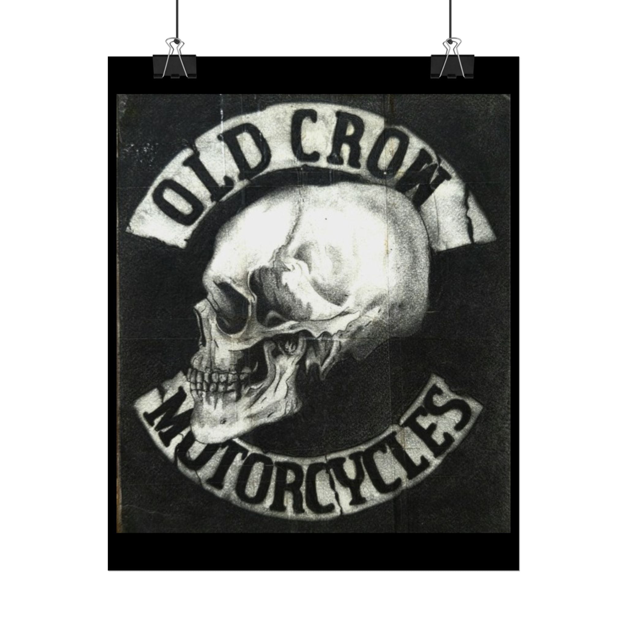 Vintage Motorcycle Skull Rolled Posters
