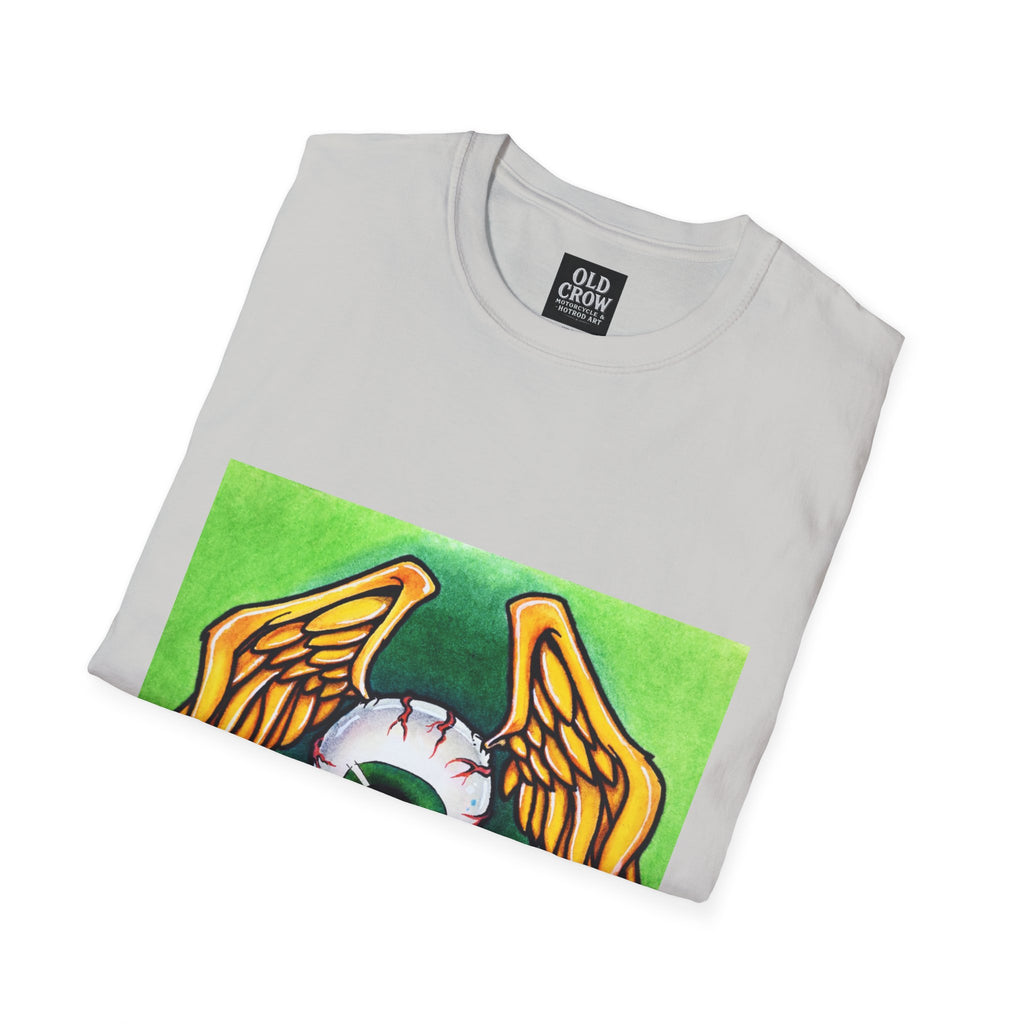 Flying Eyeball Art Print Softstyle T-Shirt