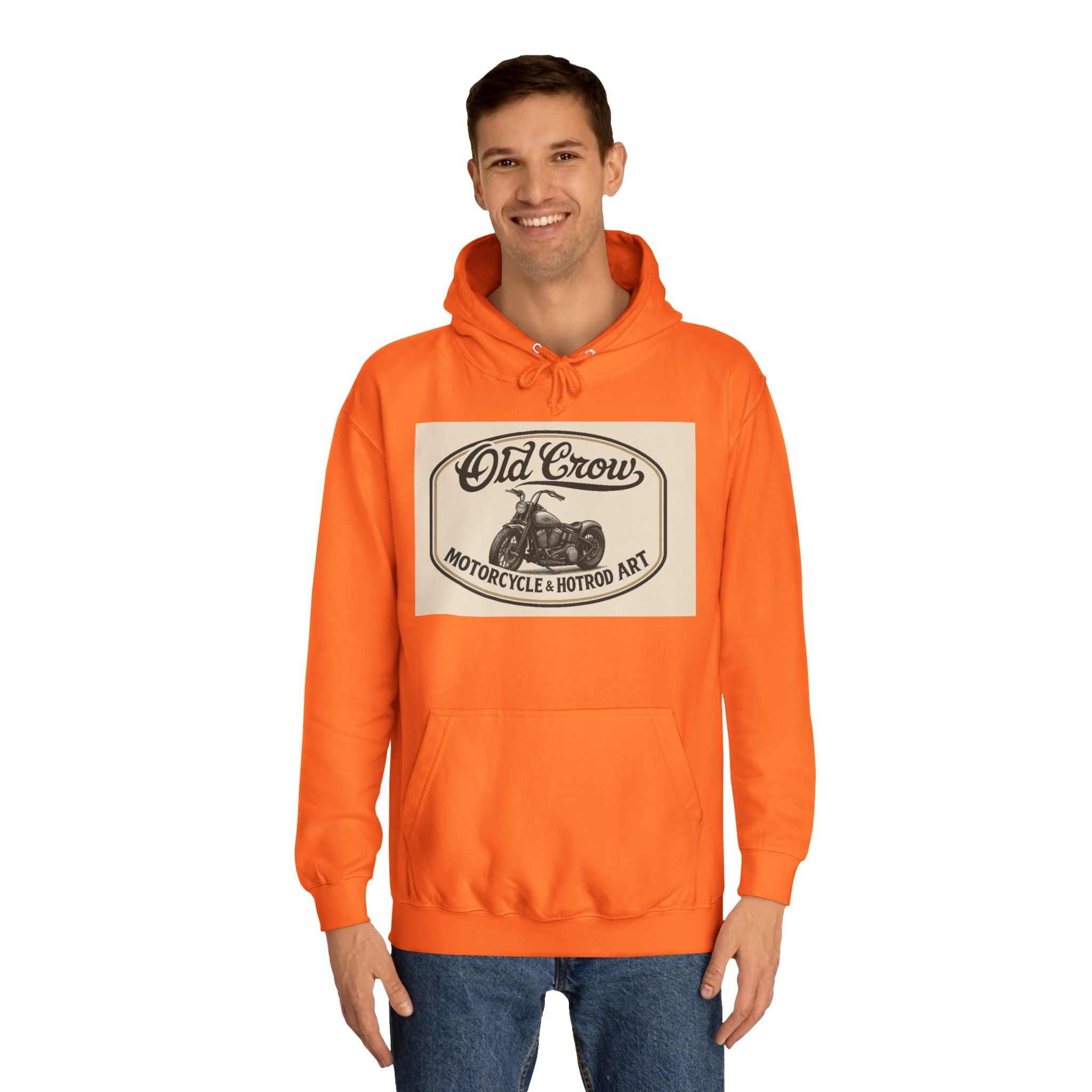 Old Crow Motorcycle & Hotrod College Hoodie