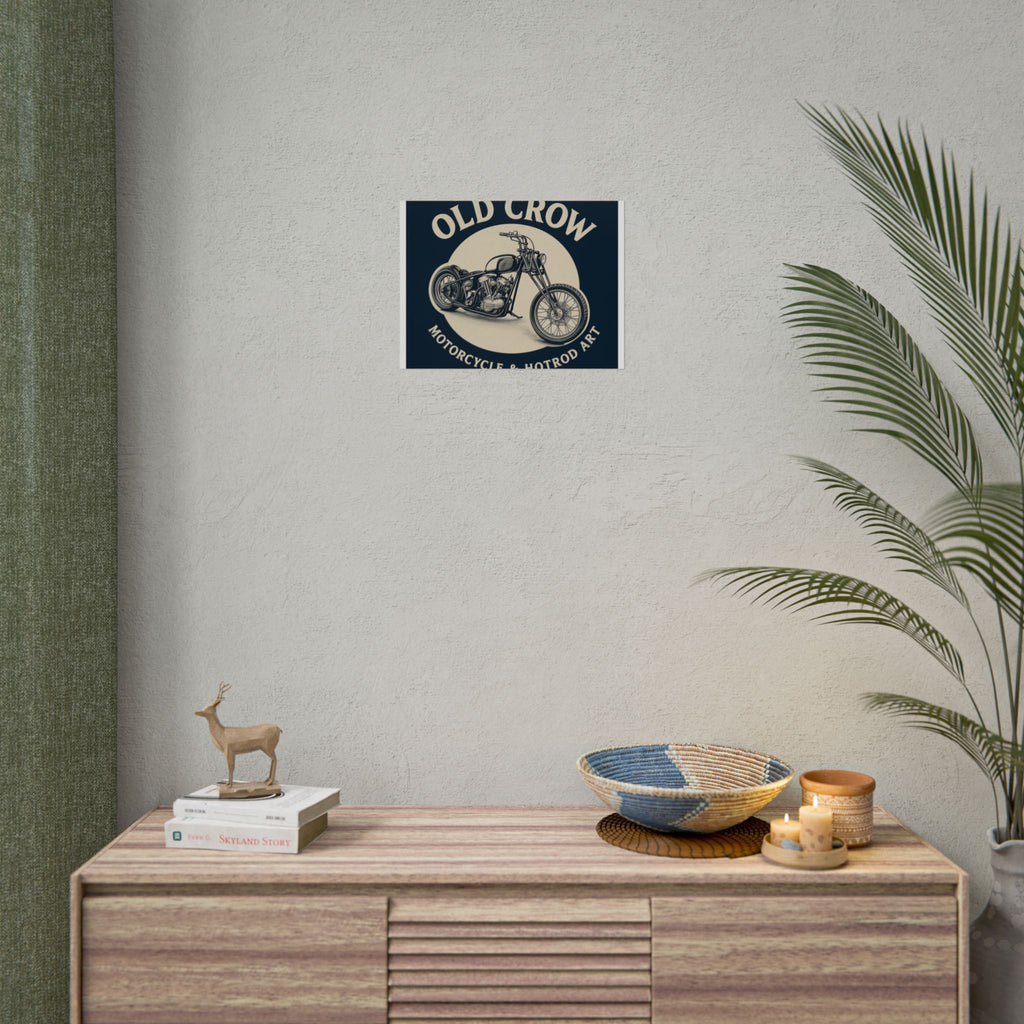 Old Crow Rolled Poster, Retro Wall Decor