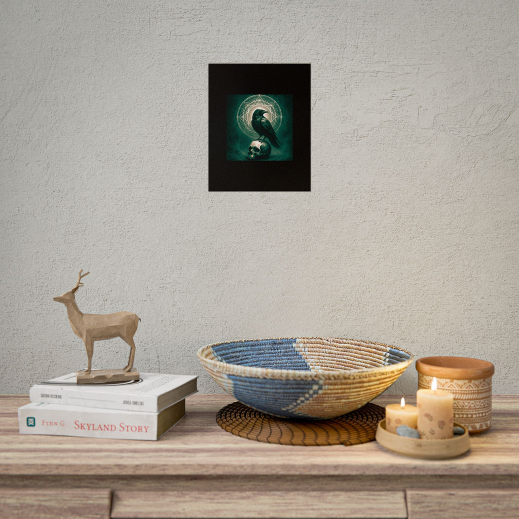Mystical Raven Art Poster | Dark Aesthetic Wall Decor for Home