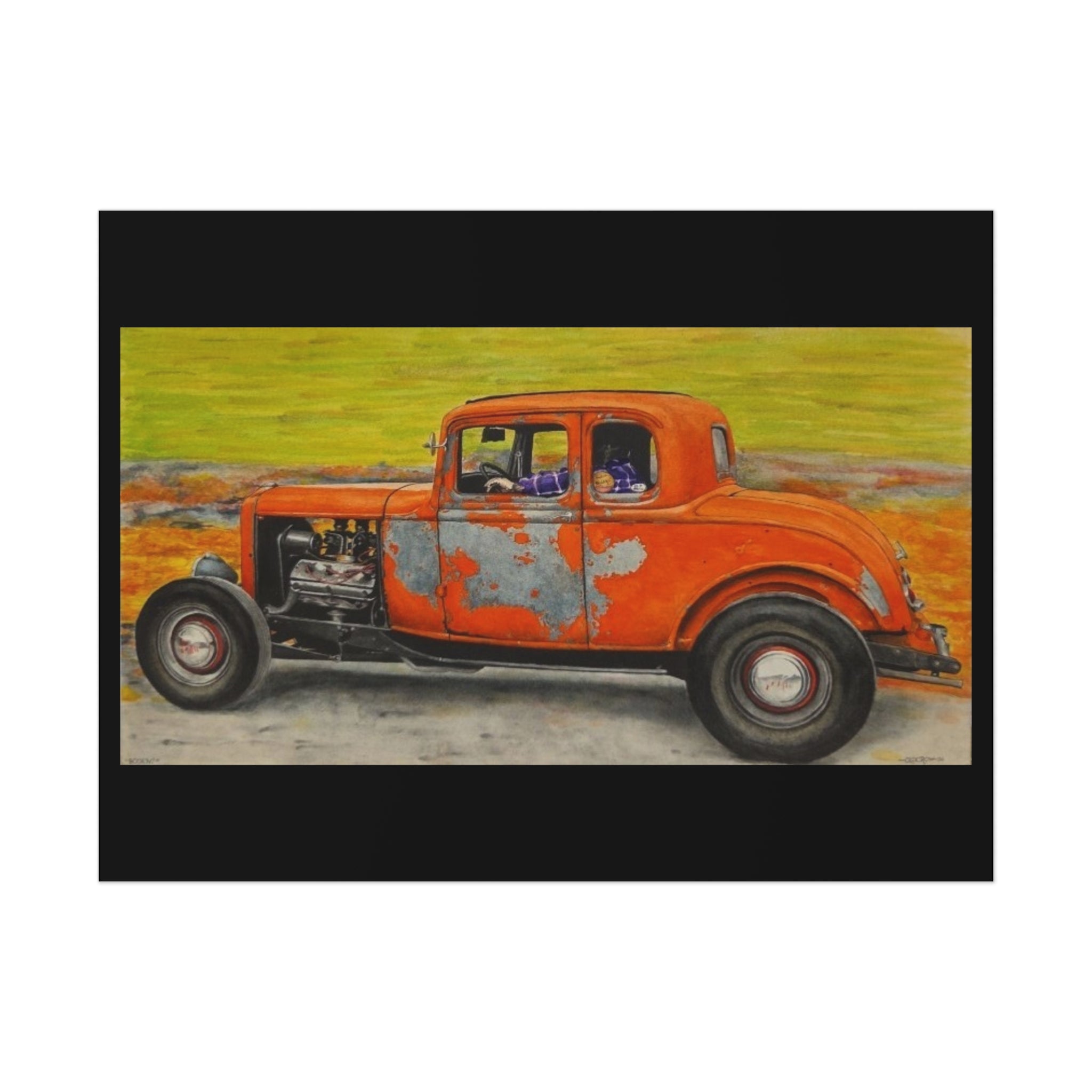 Old Crow Rust Runner Car Art Poster
