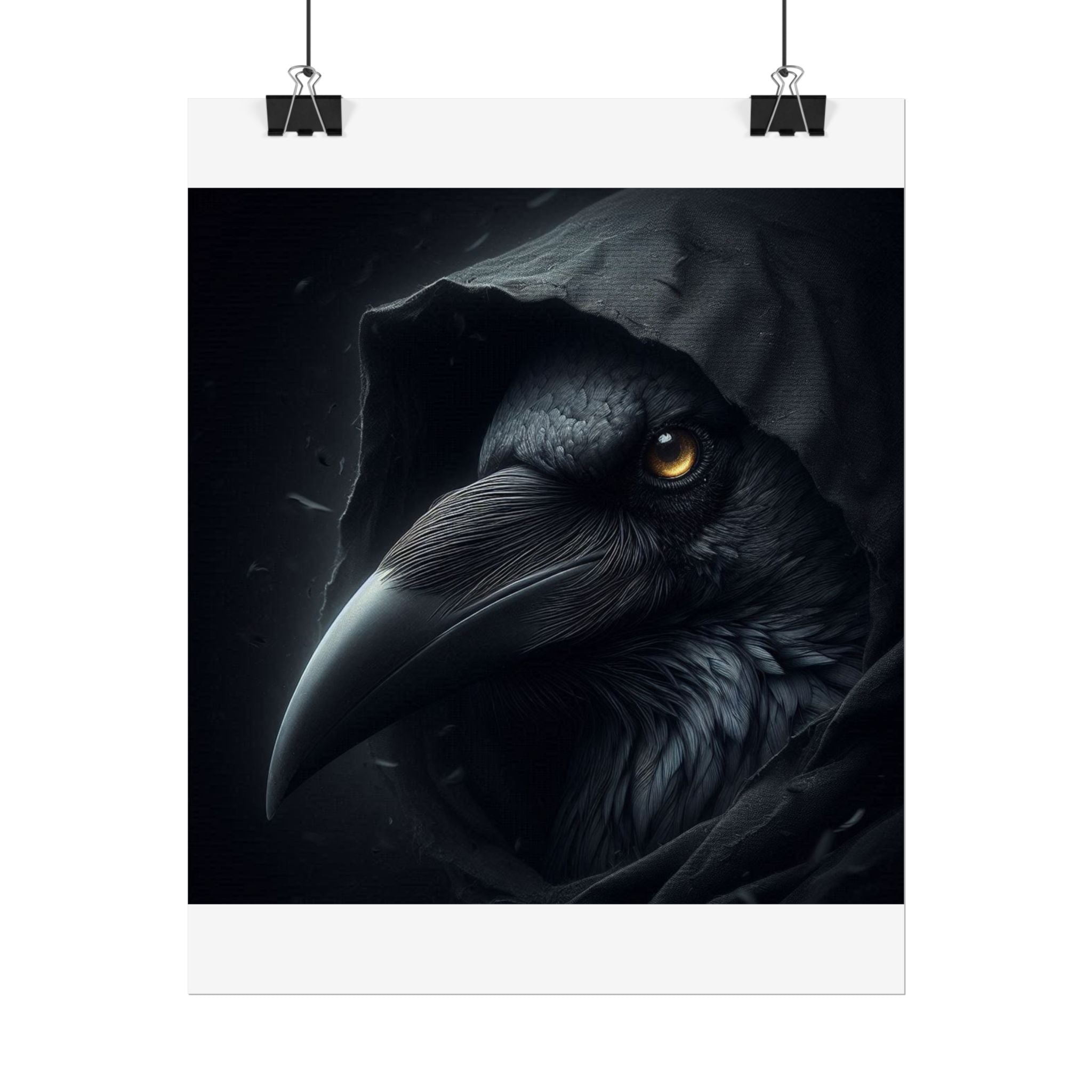 Dark Raven Hooded Rolled Poster