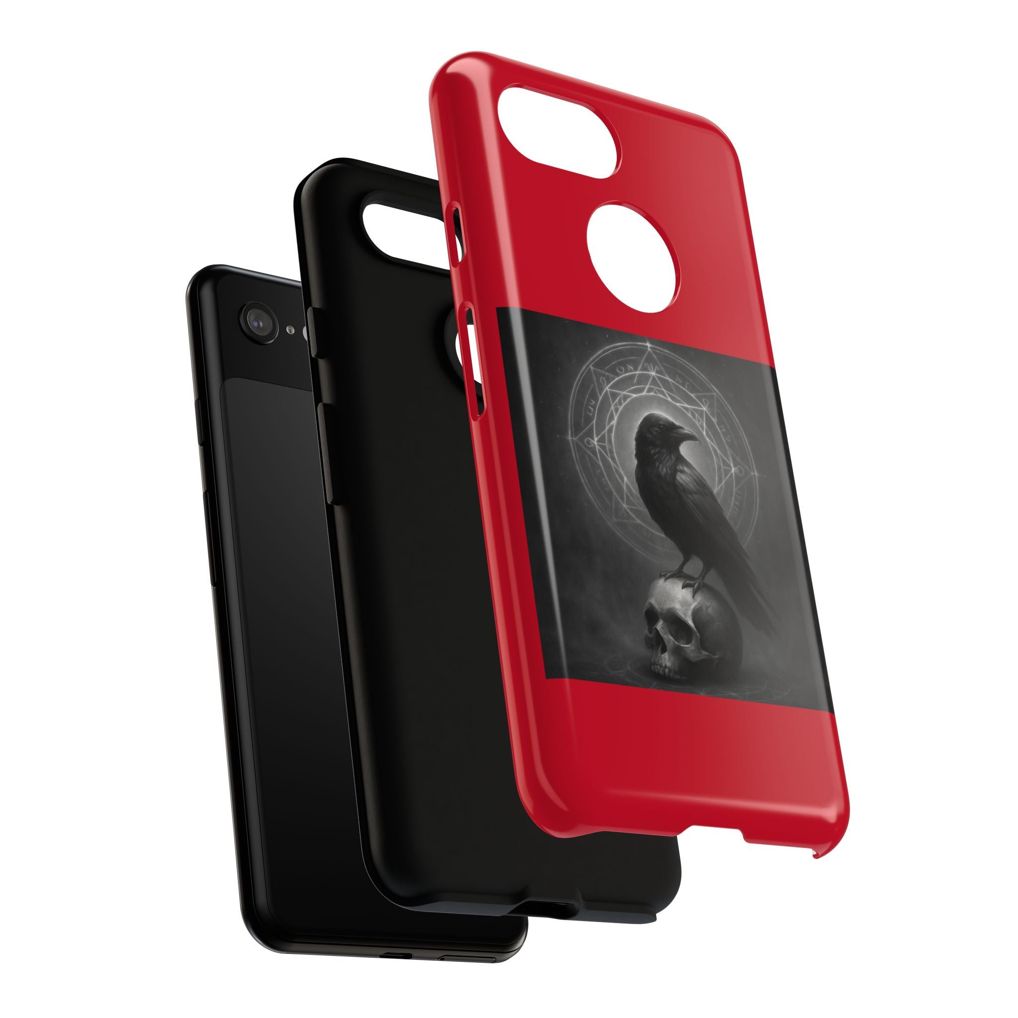 Occult Raven Sigil & Skull Art Cases