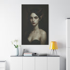 Gothic Art Canvas Print, Demon Aesthetic Home Decor, Dark Fantasy Wall Art, Witchy Room Decoration, Unique Gift for Halloween, Edgy Art